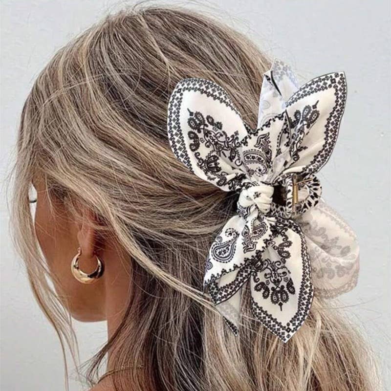 Paisley Scrunchie Hair Claw