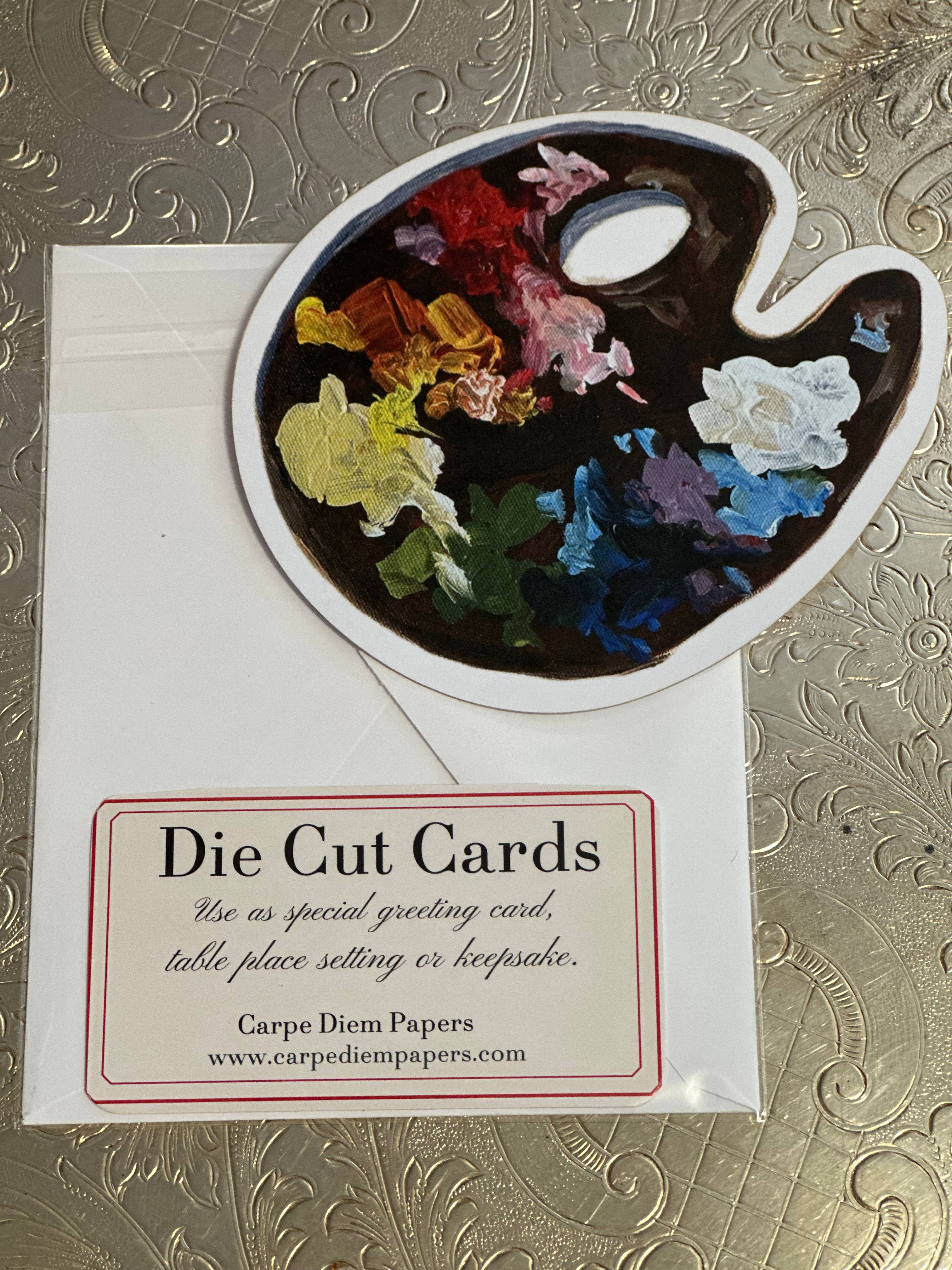 Paint Palette Fancy Die Cut Card