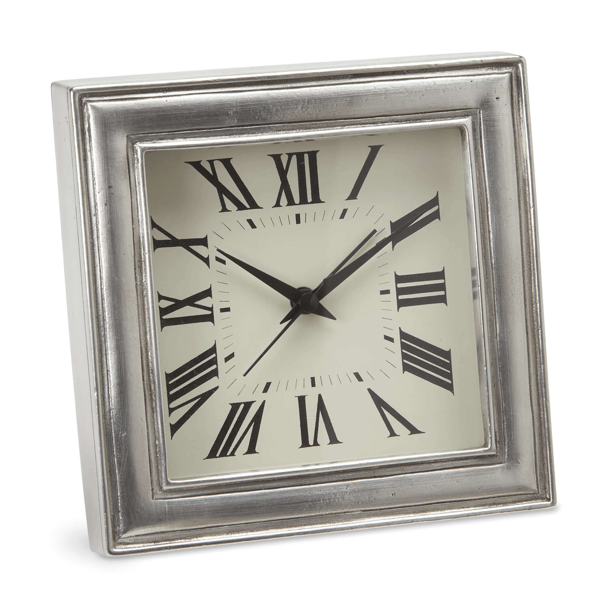 MATCH Pewter Square Alarm Clock