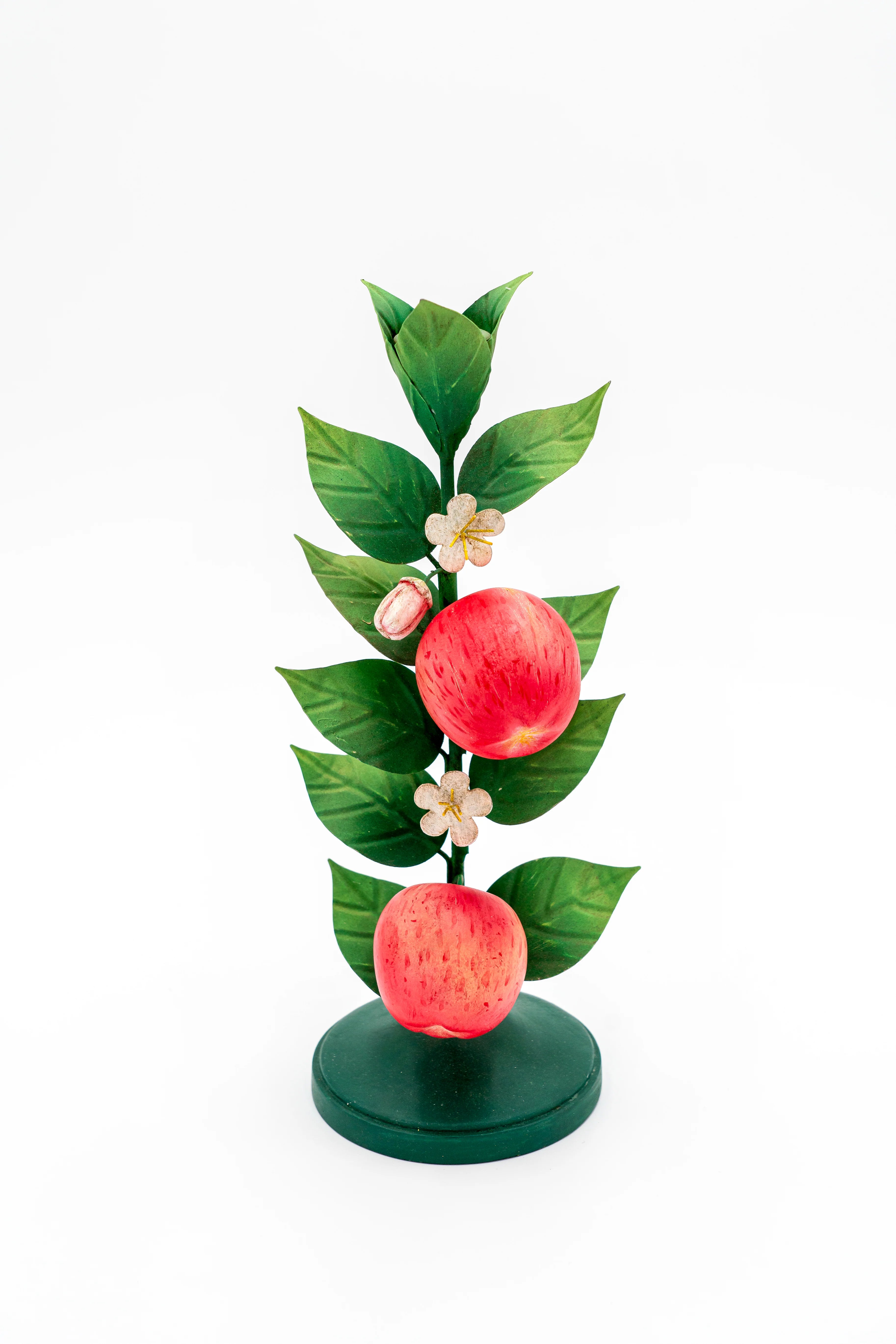 Handcrafted Leafy Apple Candle Holder