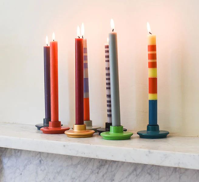 Striped Taper Candles