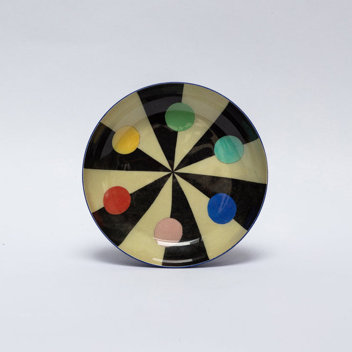 Color Pairs Enamel Printed Trinket Dish