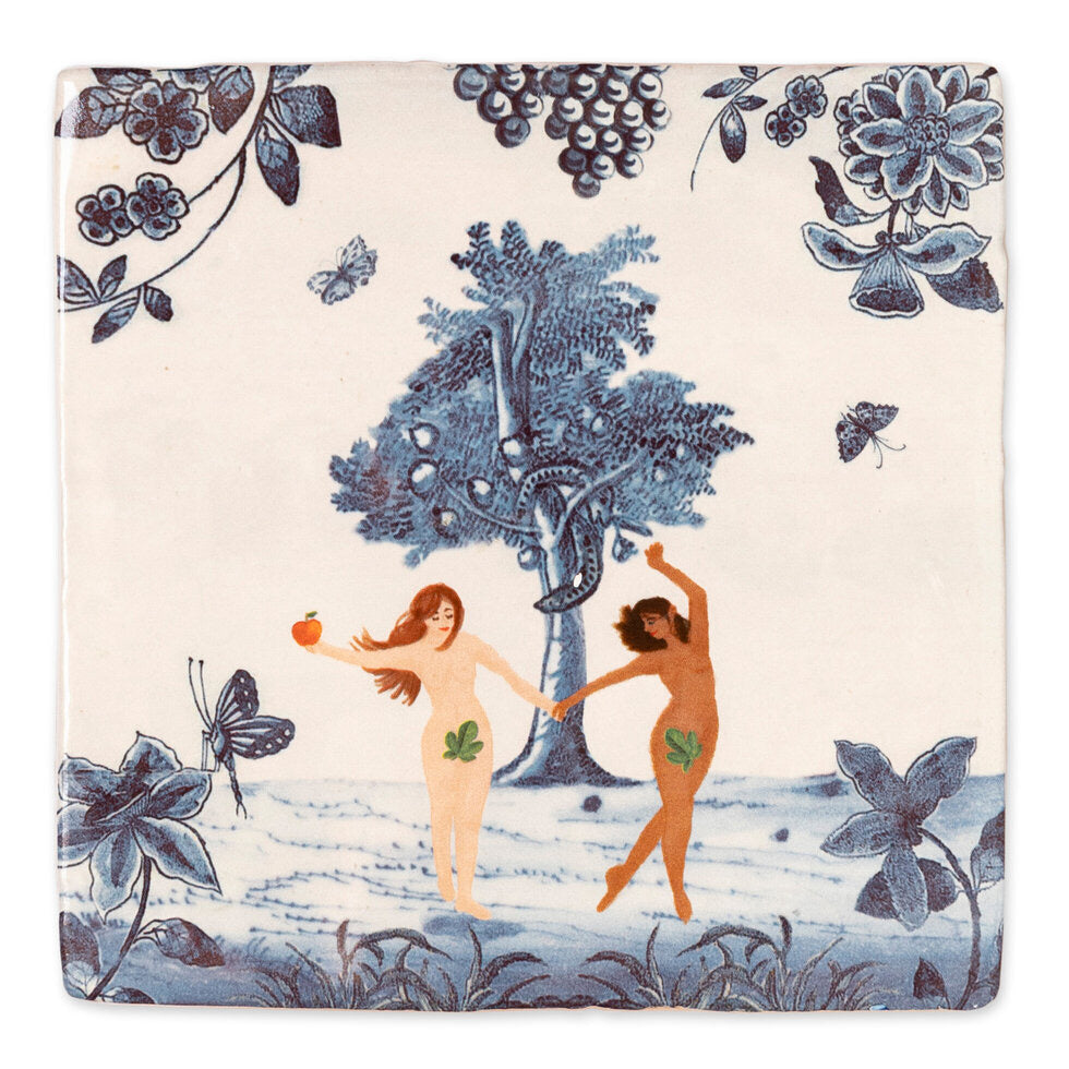 No Adam In Sight Delft Tile