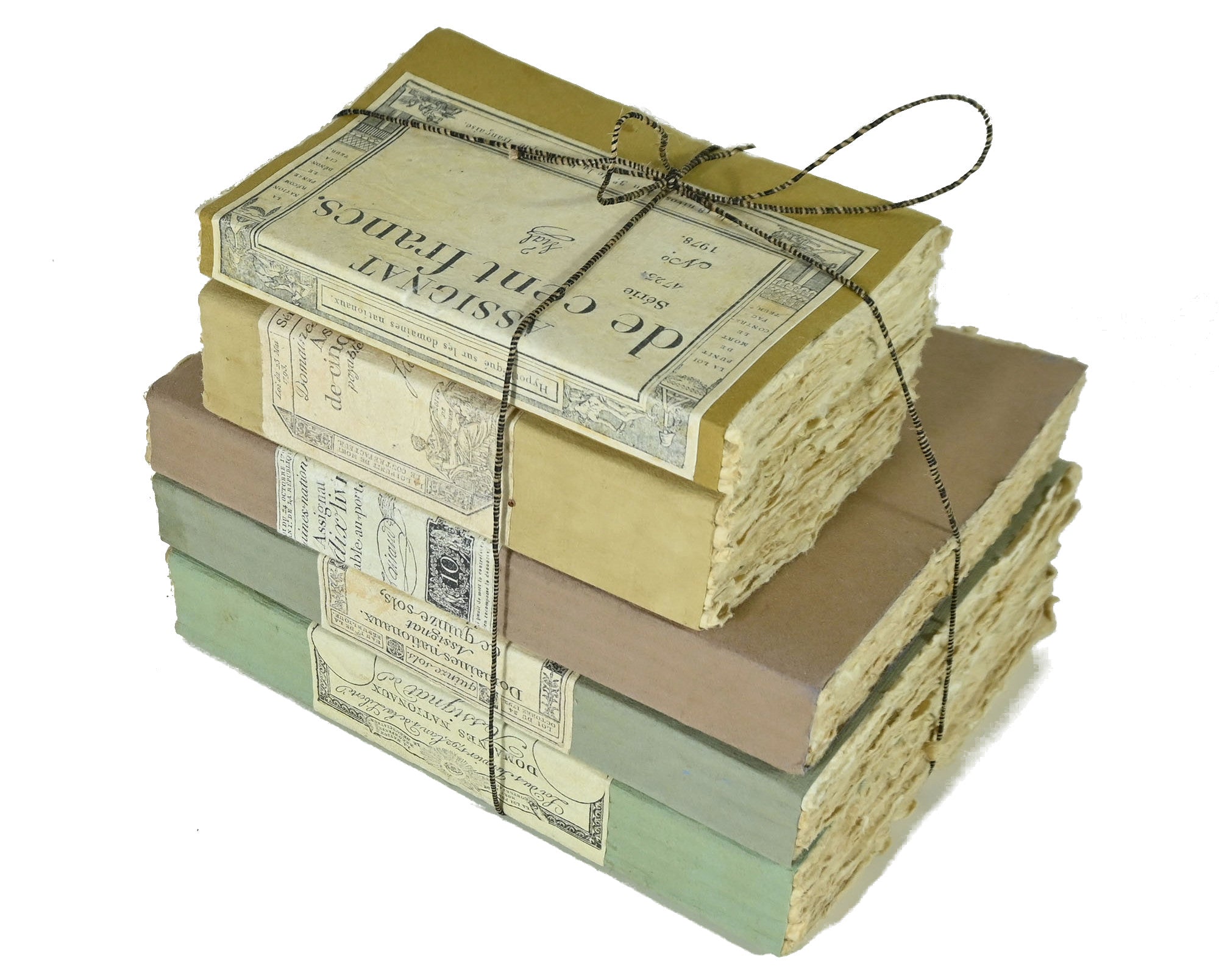 Set of 5 Handcrafted Parisian Notebooks