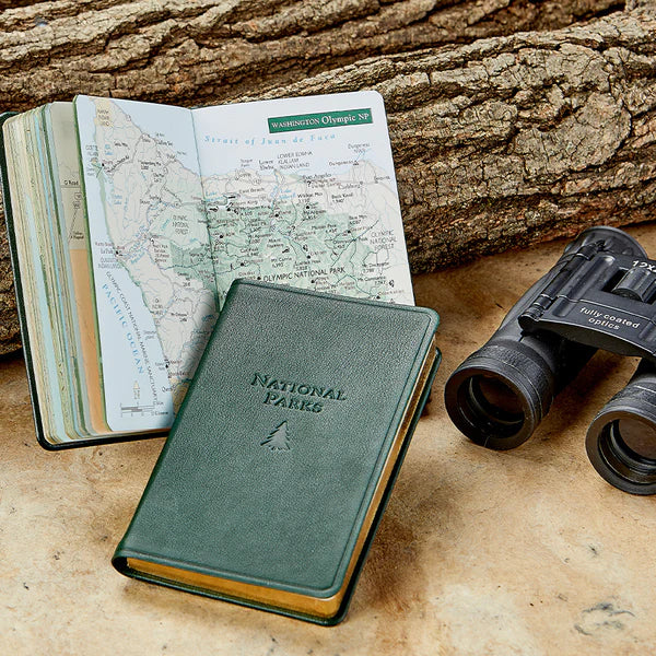 National Parks Leather Bound Mini Atlas