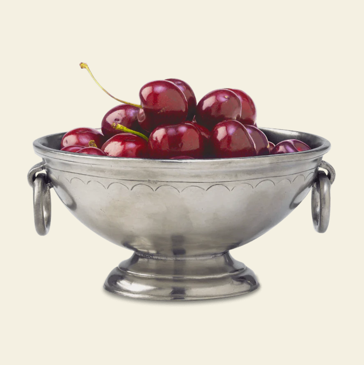 MATCH Pewter Small Footed Bowl with Rings