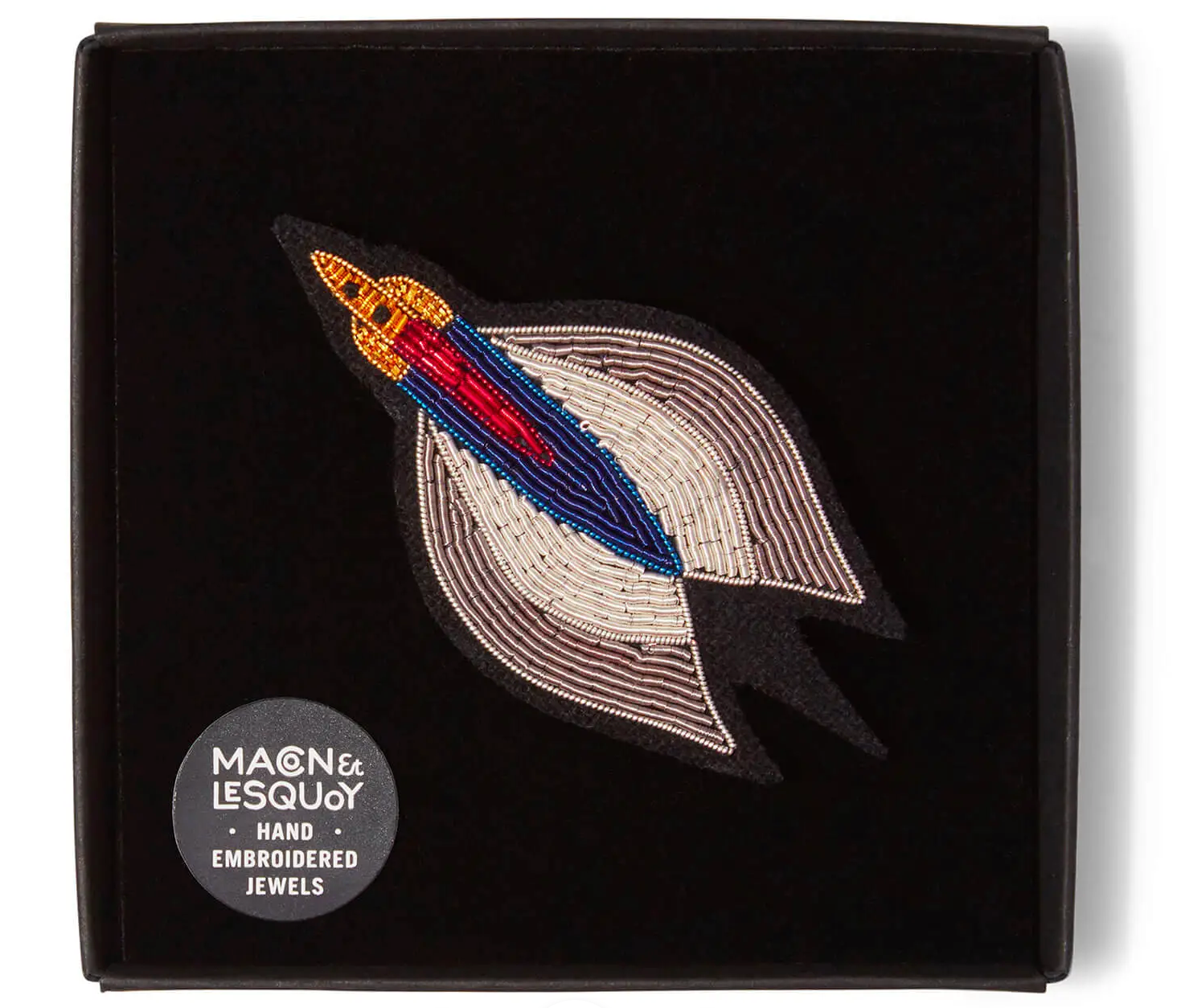 Spaceship Embroidered Pin