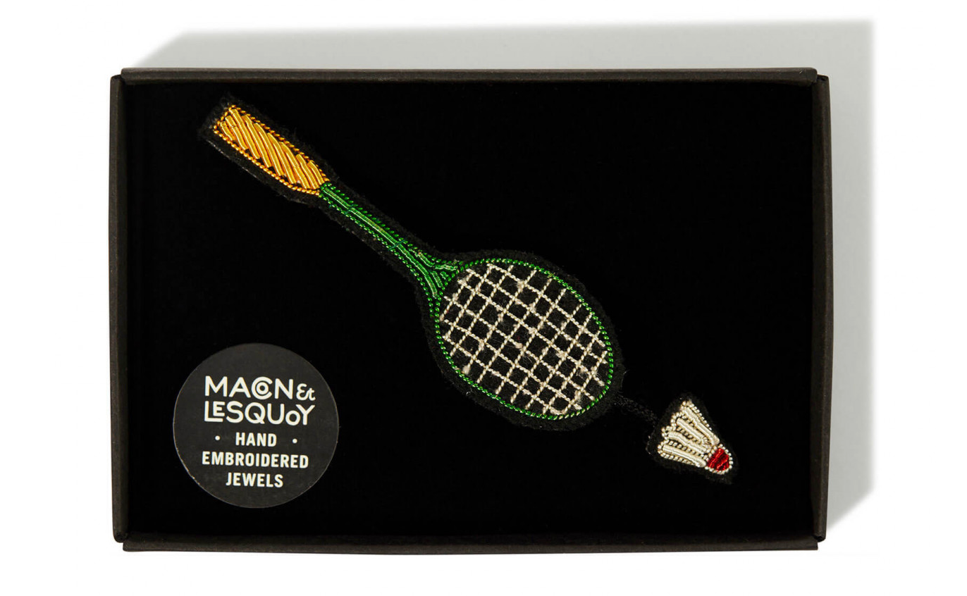 Badminton Embroidered Pin