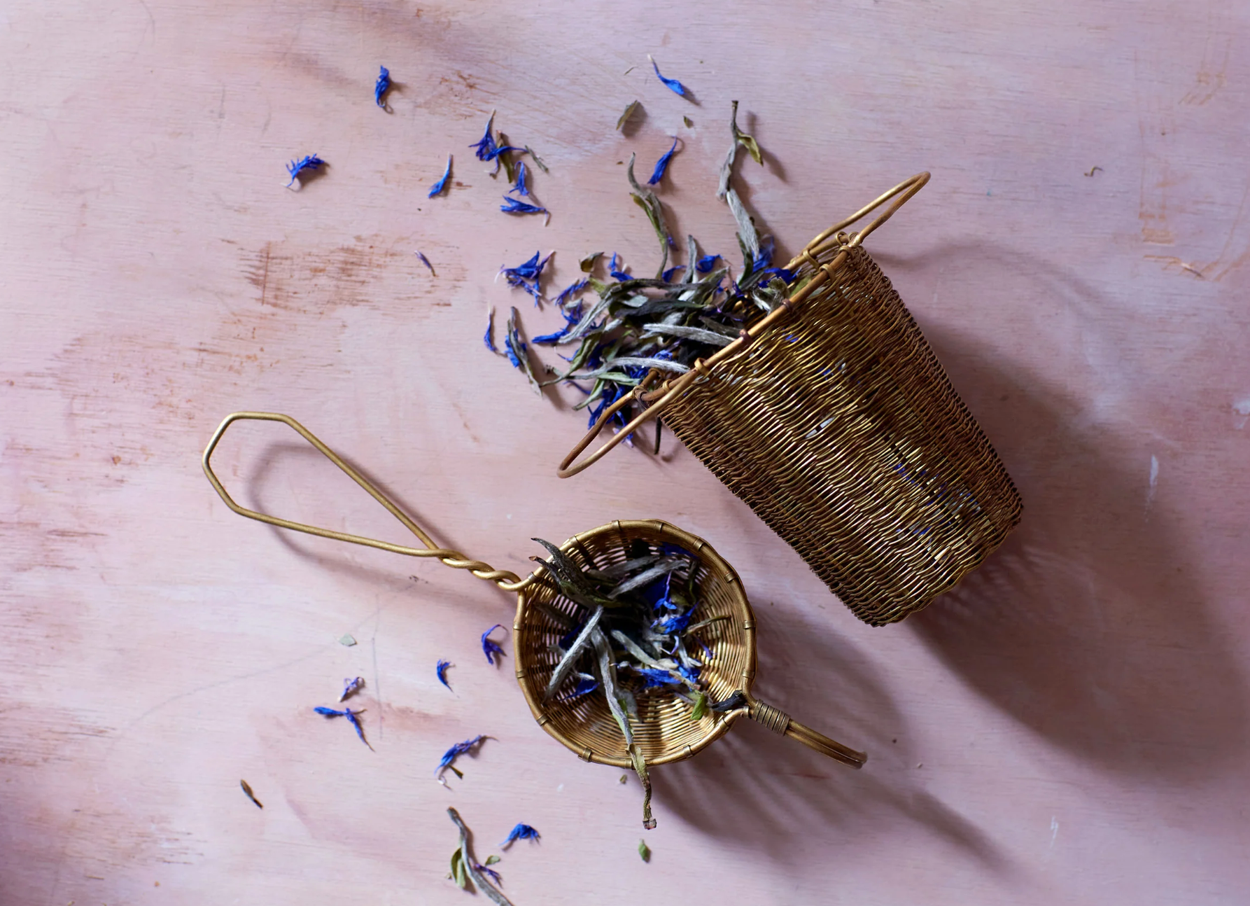 Bellocq Deep Brass Basket Strainer