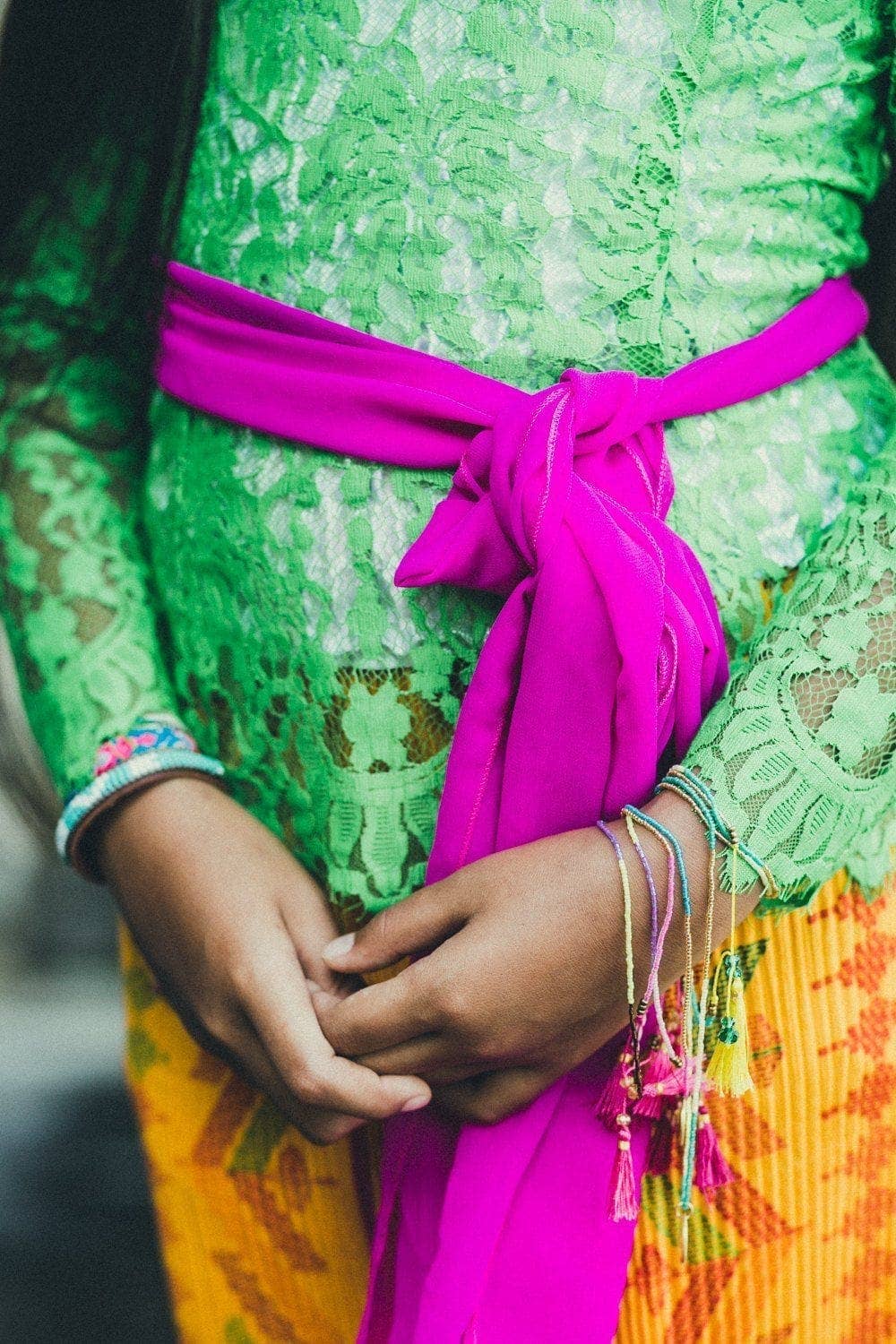 Fair-trade Bali Unity Beaded Bracelet | Pink