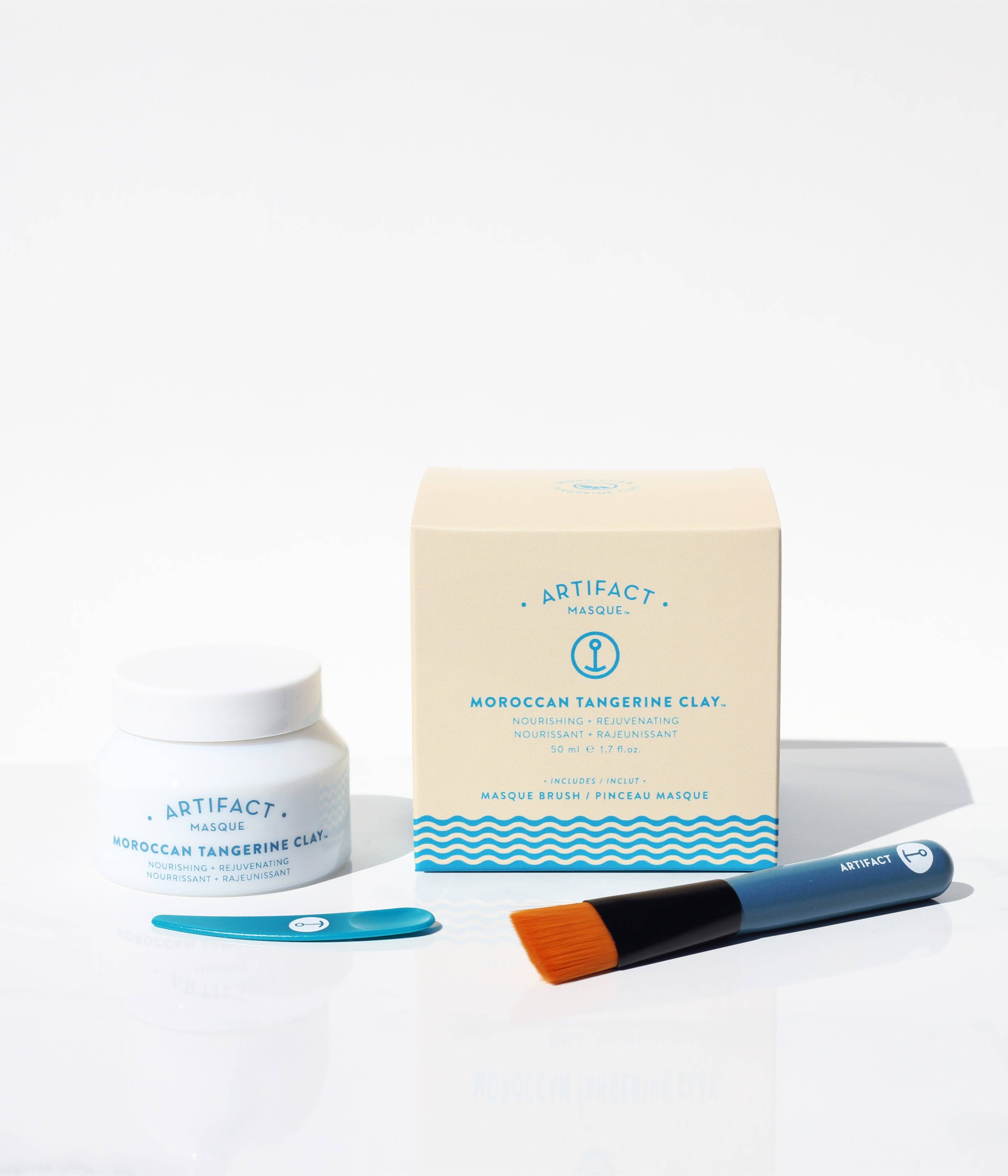 Moroccan Tangerine Clay Masque + Brush Kit