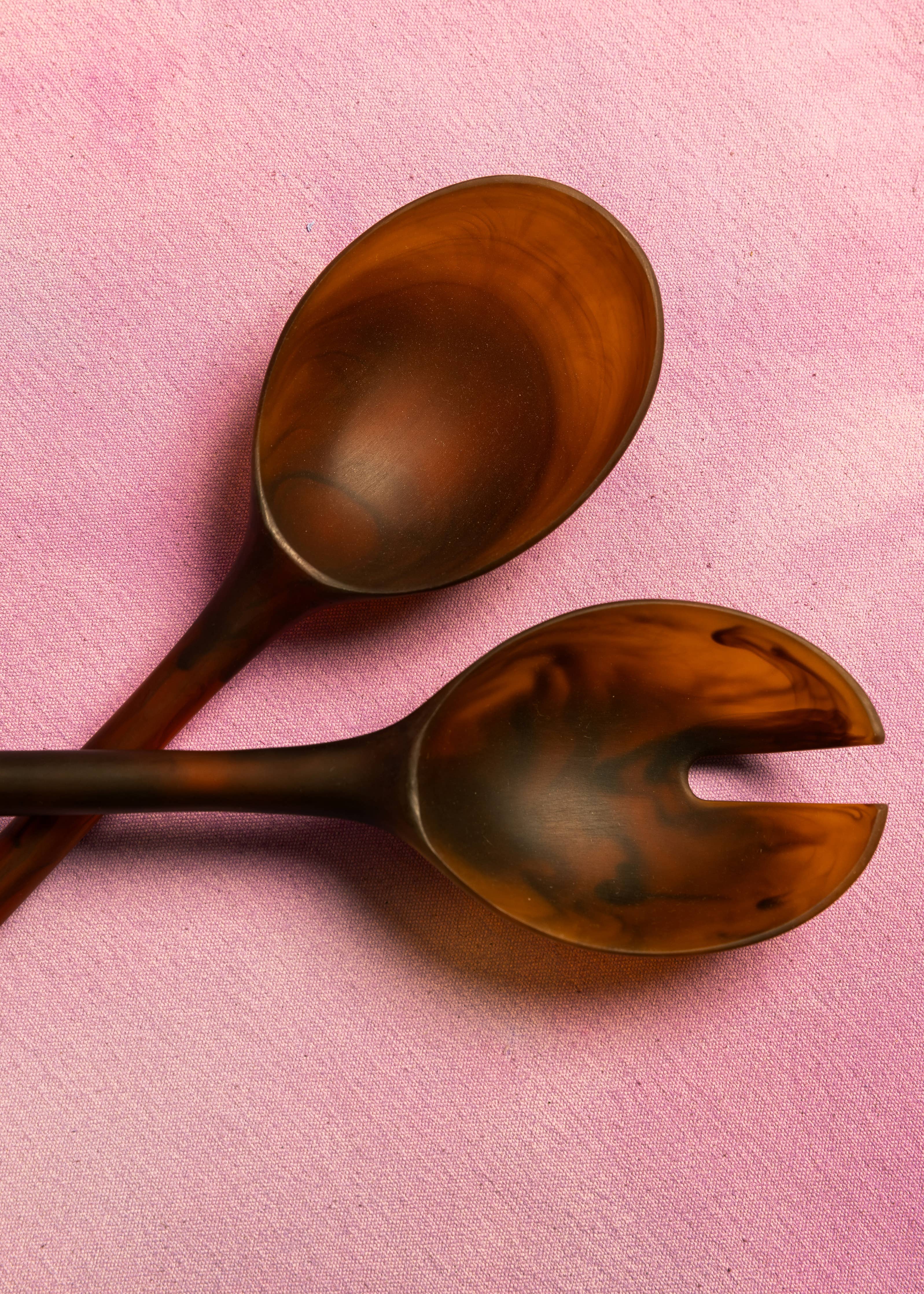 NEW Salad Servers - Amber Set