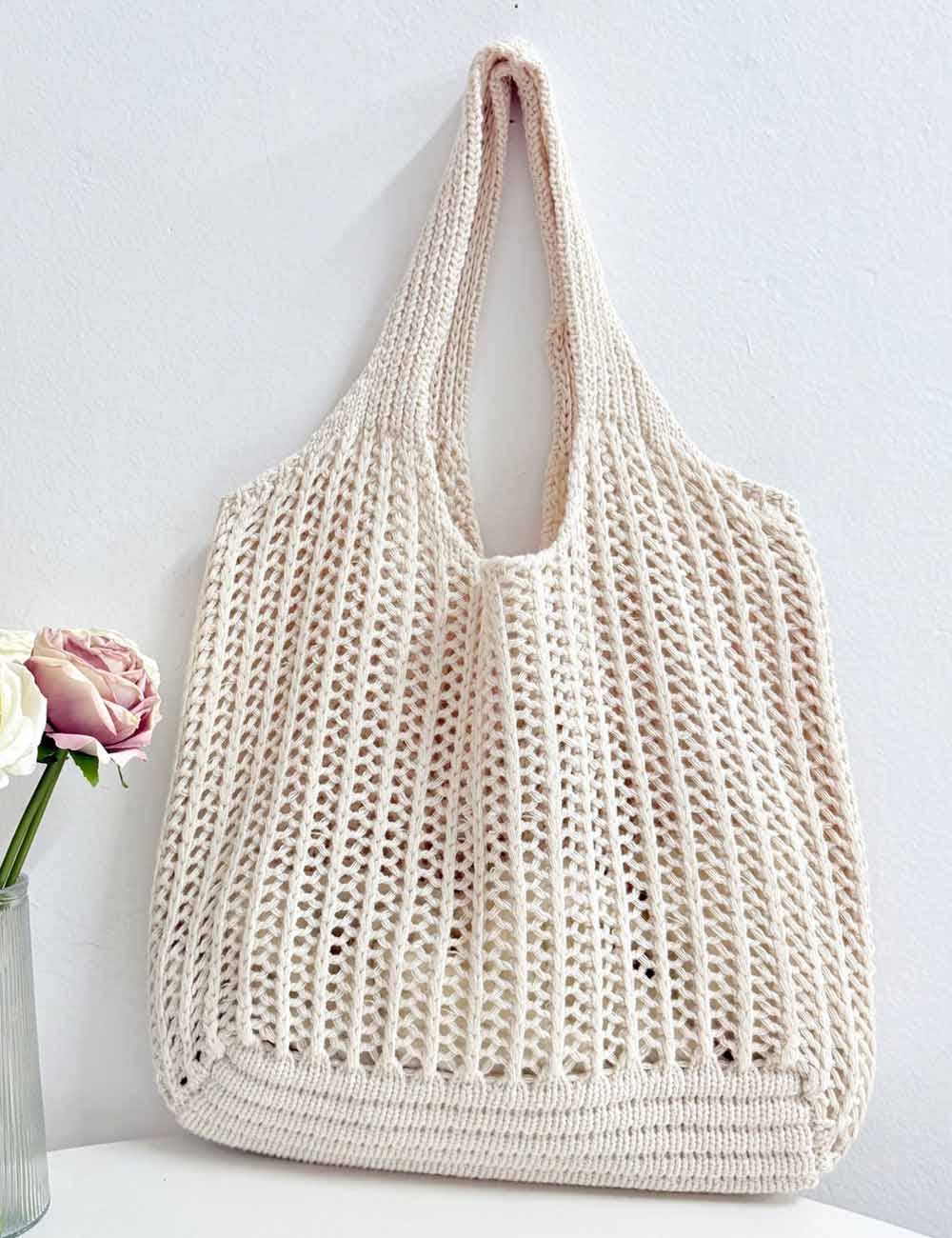 Solid Color Large Capacity Hollow Tote Bag DP26I421
