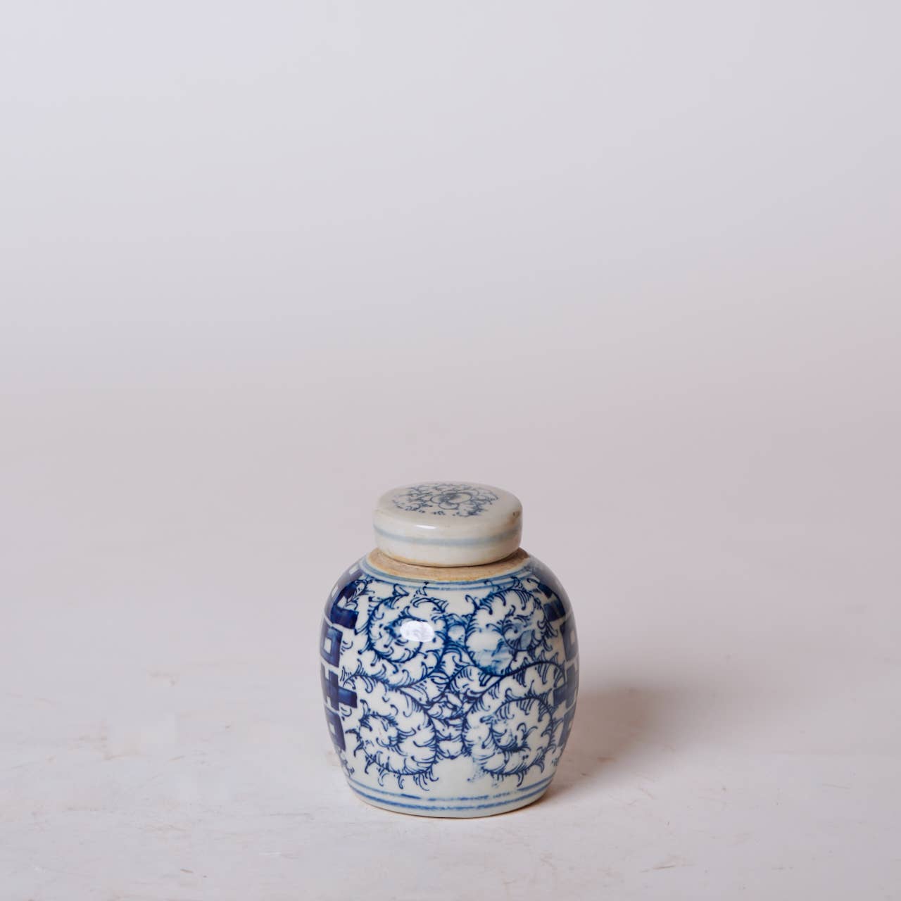 Double Happiness Blue + White Porcelain Mini Jar