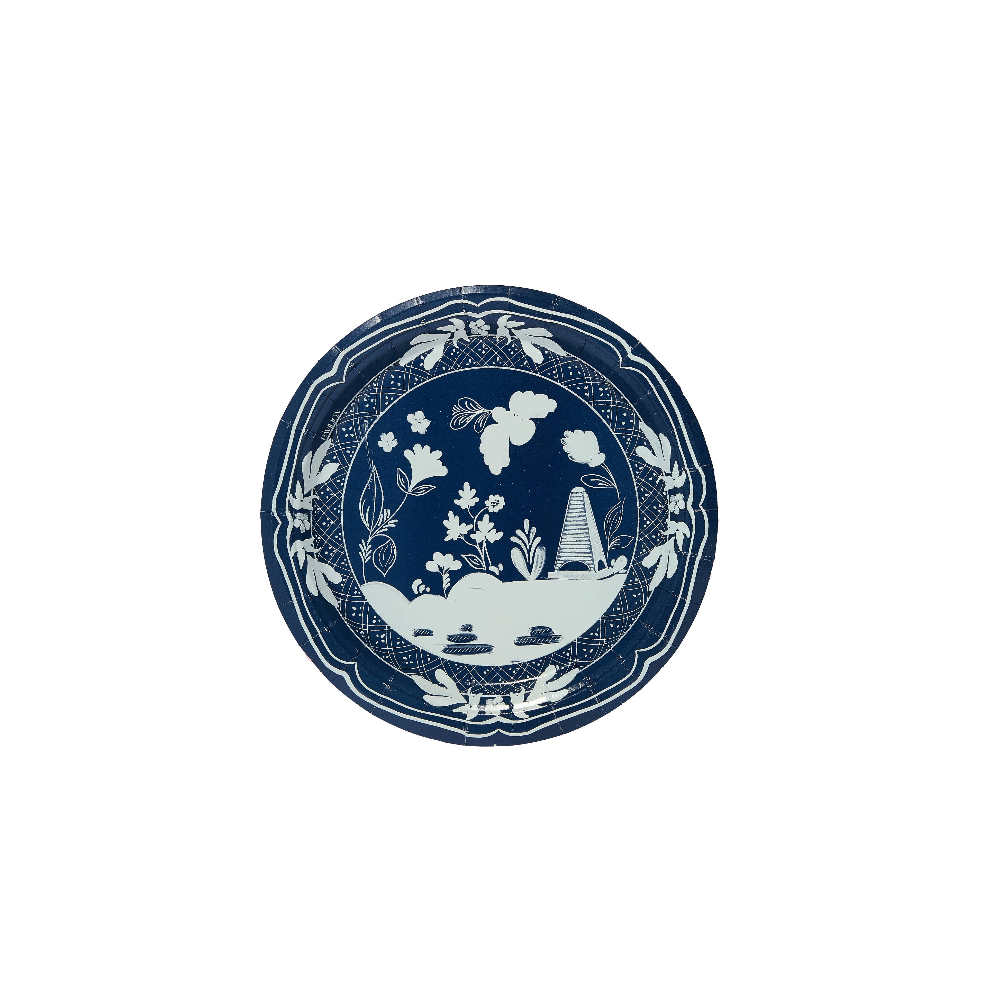 Mini Bread & Butter hors d'oeuvres paper plates - 8 pack