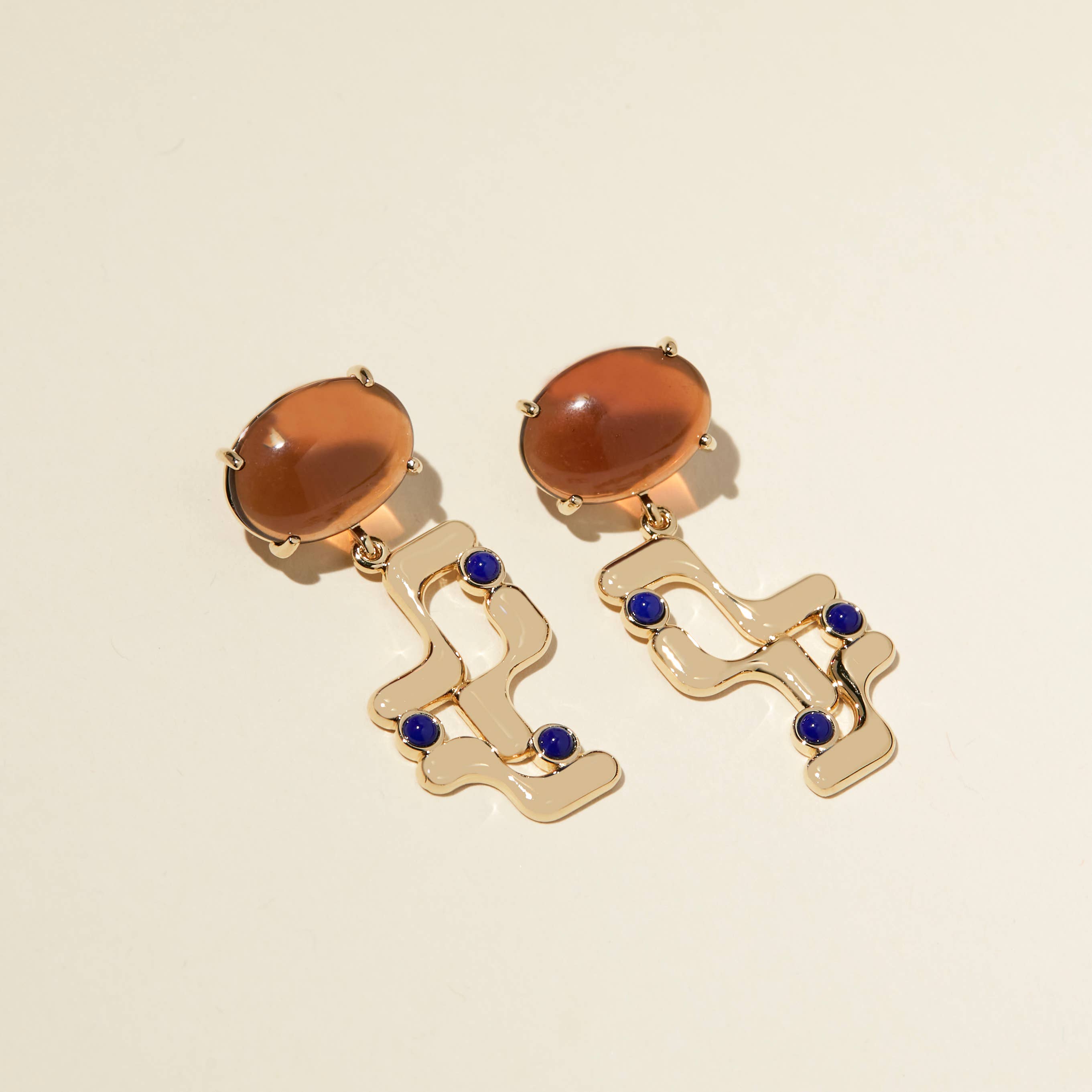 Amber + Cobalt Earrings