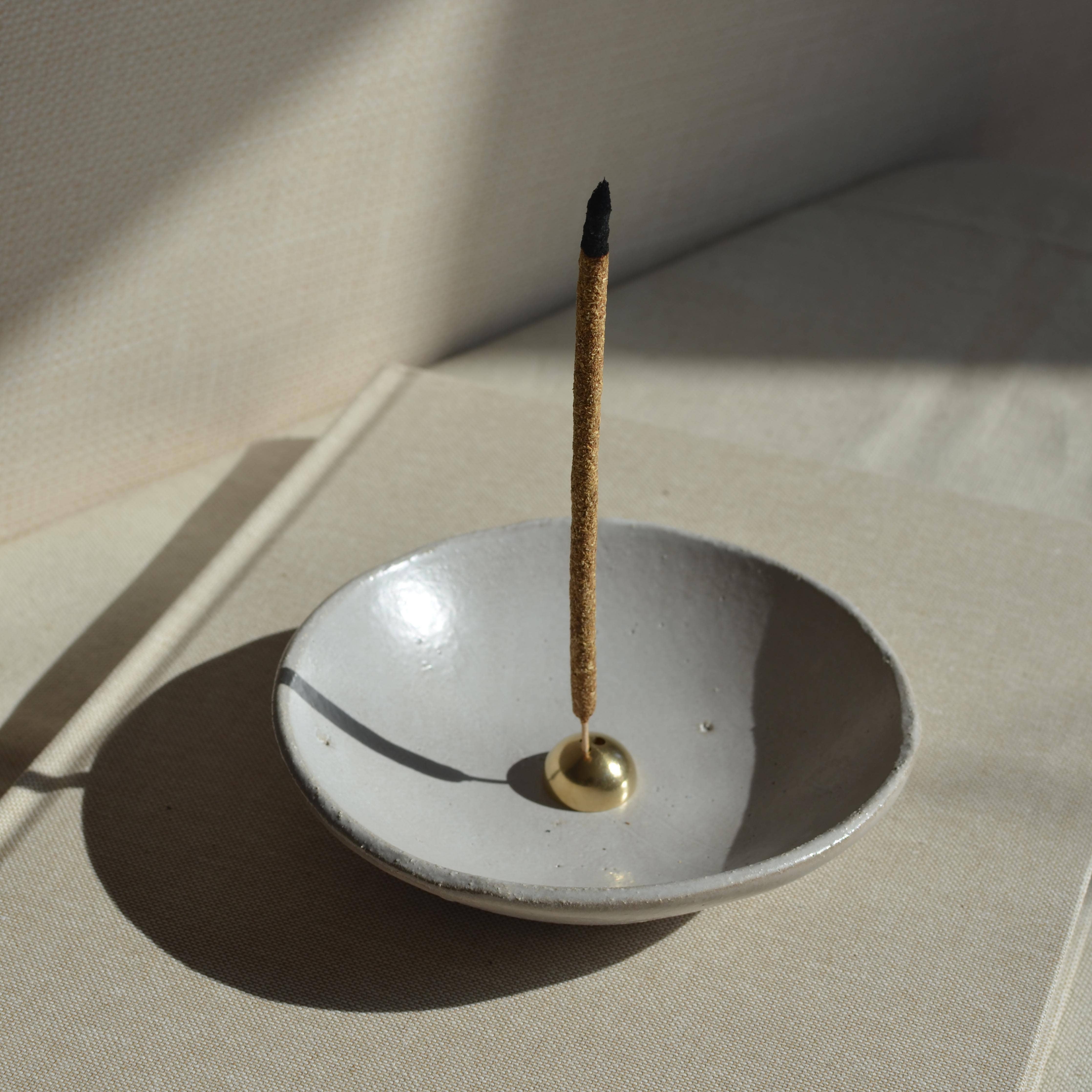 Hemisphere Brass Incense Holder