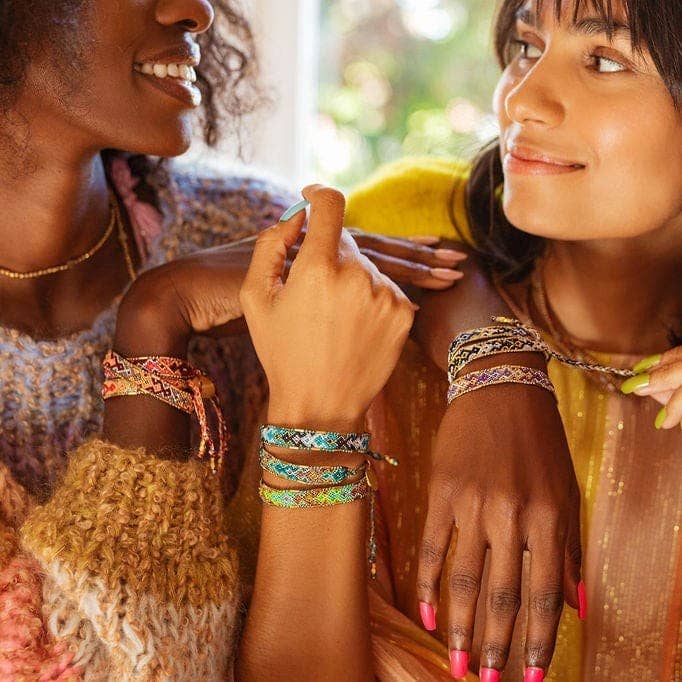 Fair-trade Bali Metallic Friendship Bracelet | Glow Lava
