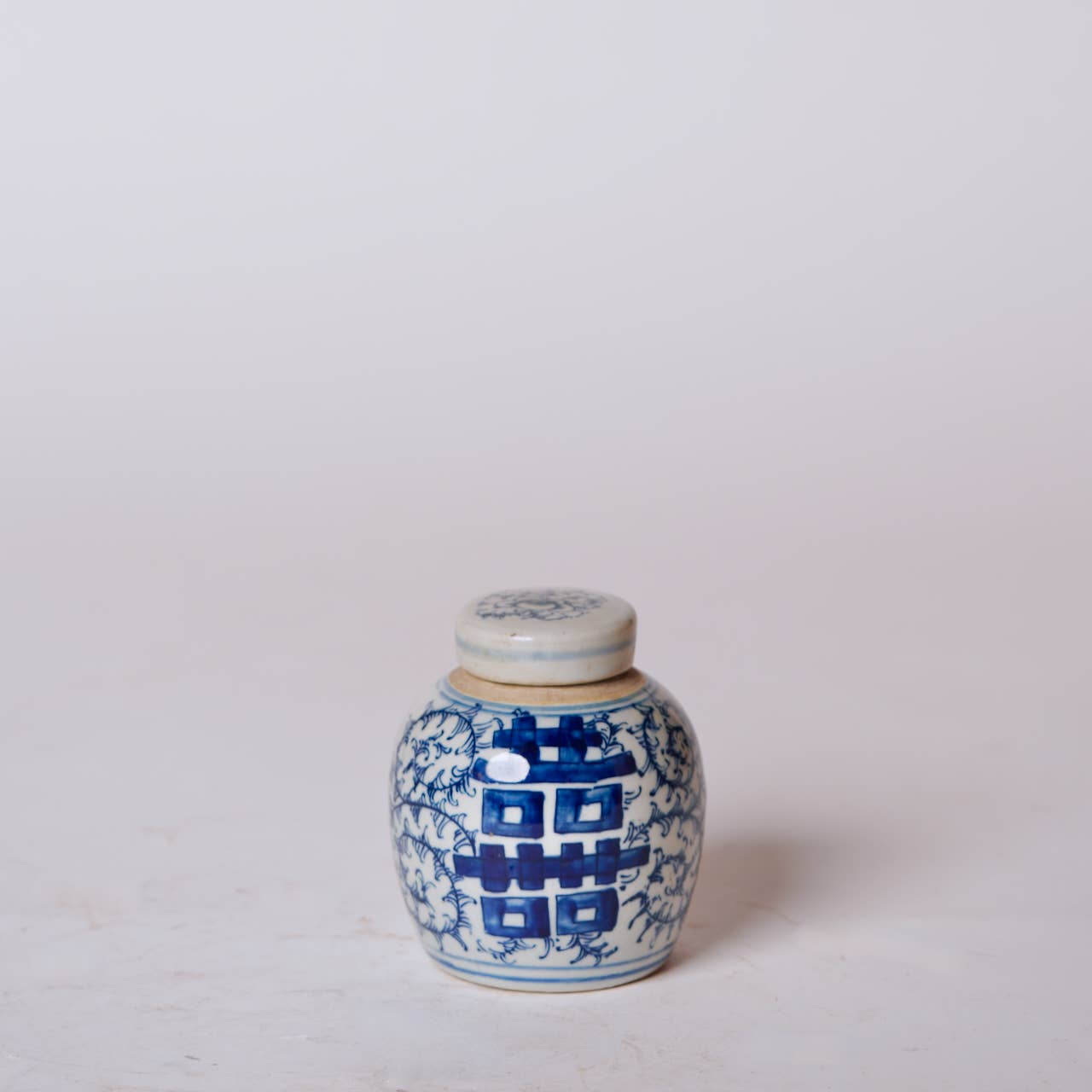 Double Happiness Blue + White Porcelain Mini Jar