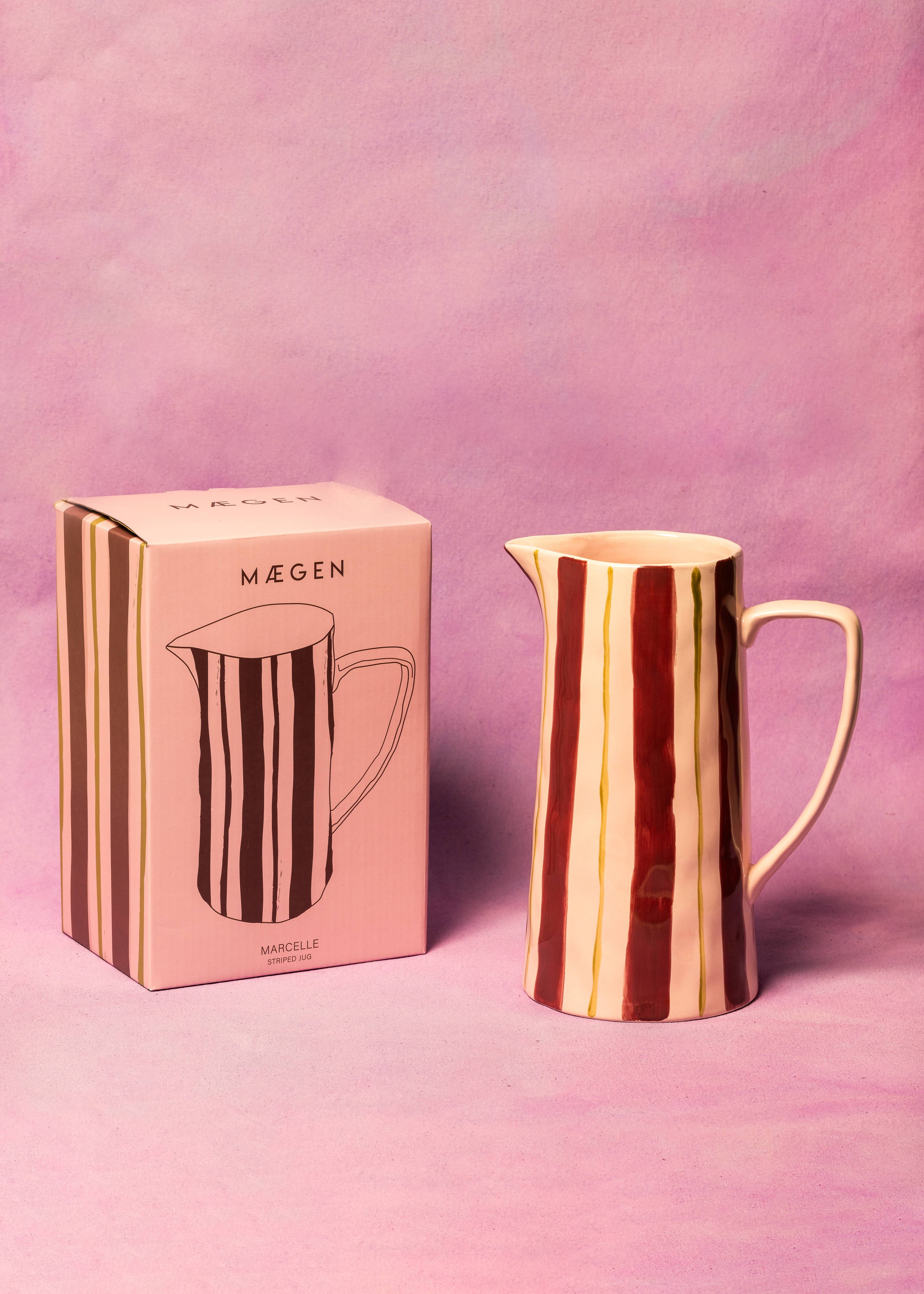 Pink/Burgundy Jug