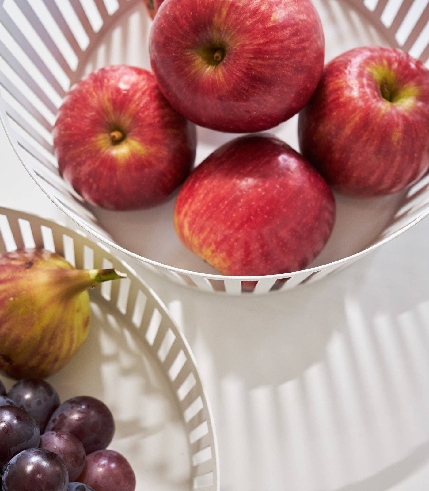 Tall White Fruit Basket