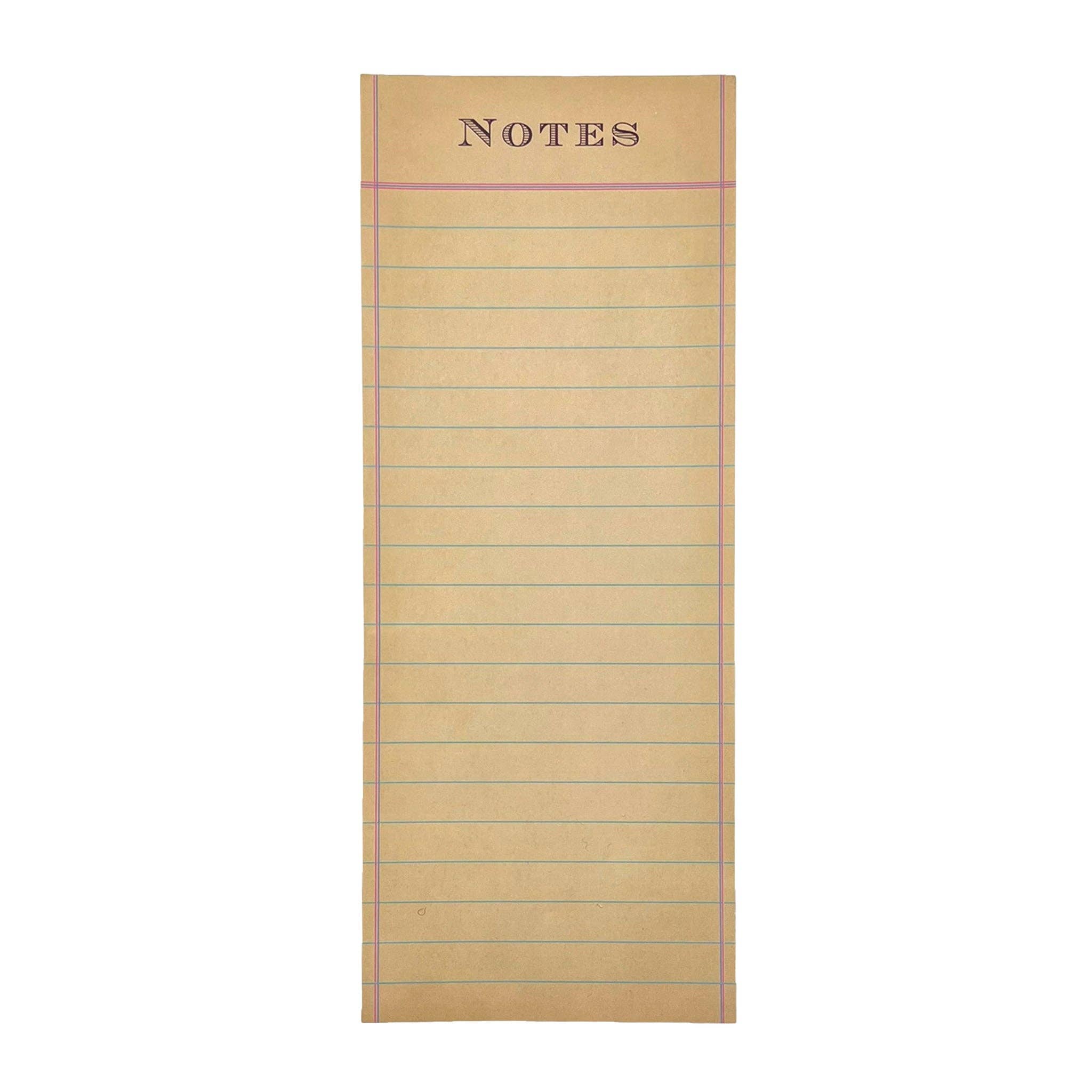 "Notes" Skinny Notepad