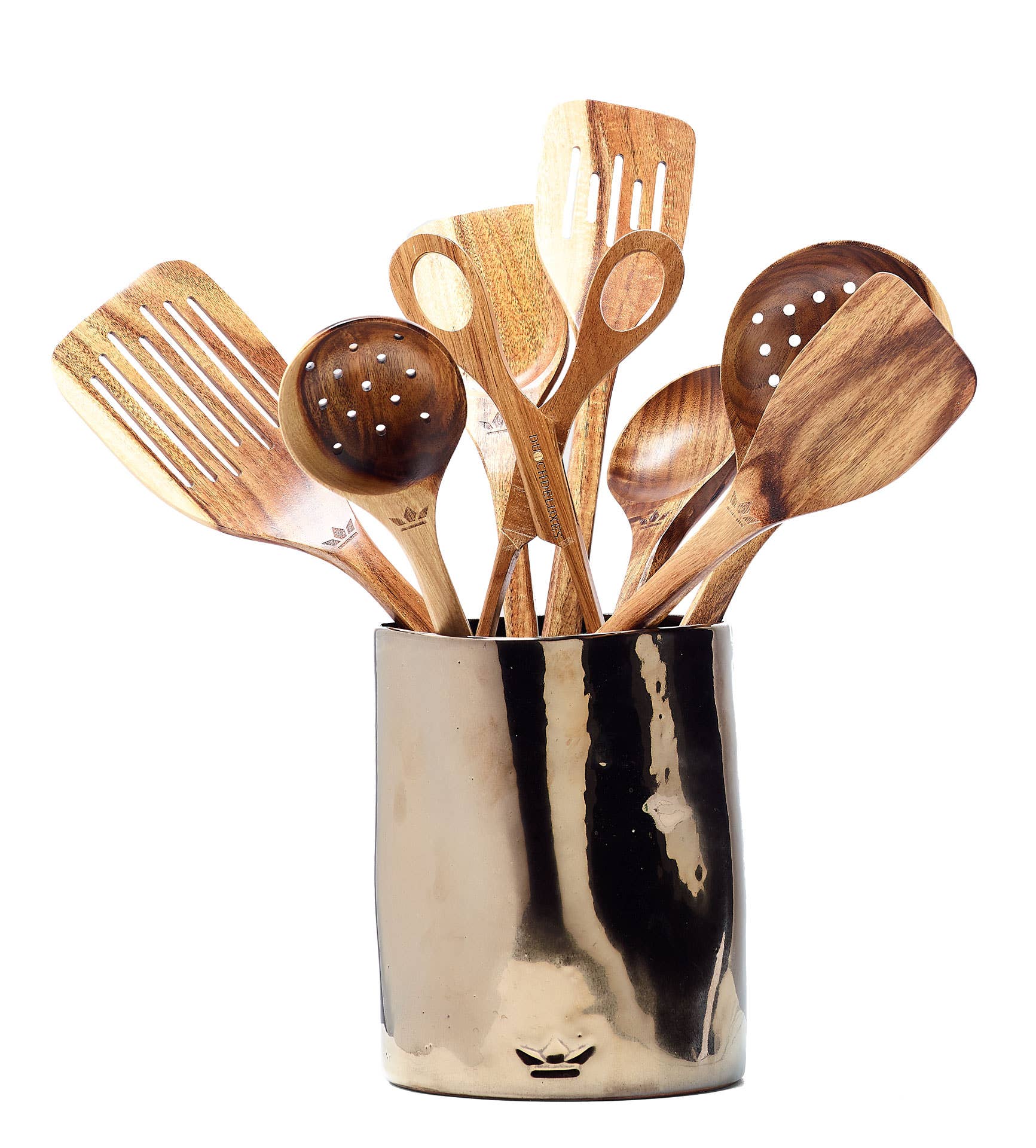 Handcrafted Ceramic Platinum Utensil Holder