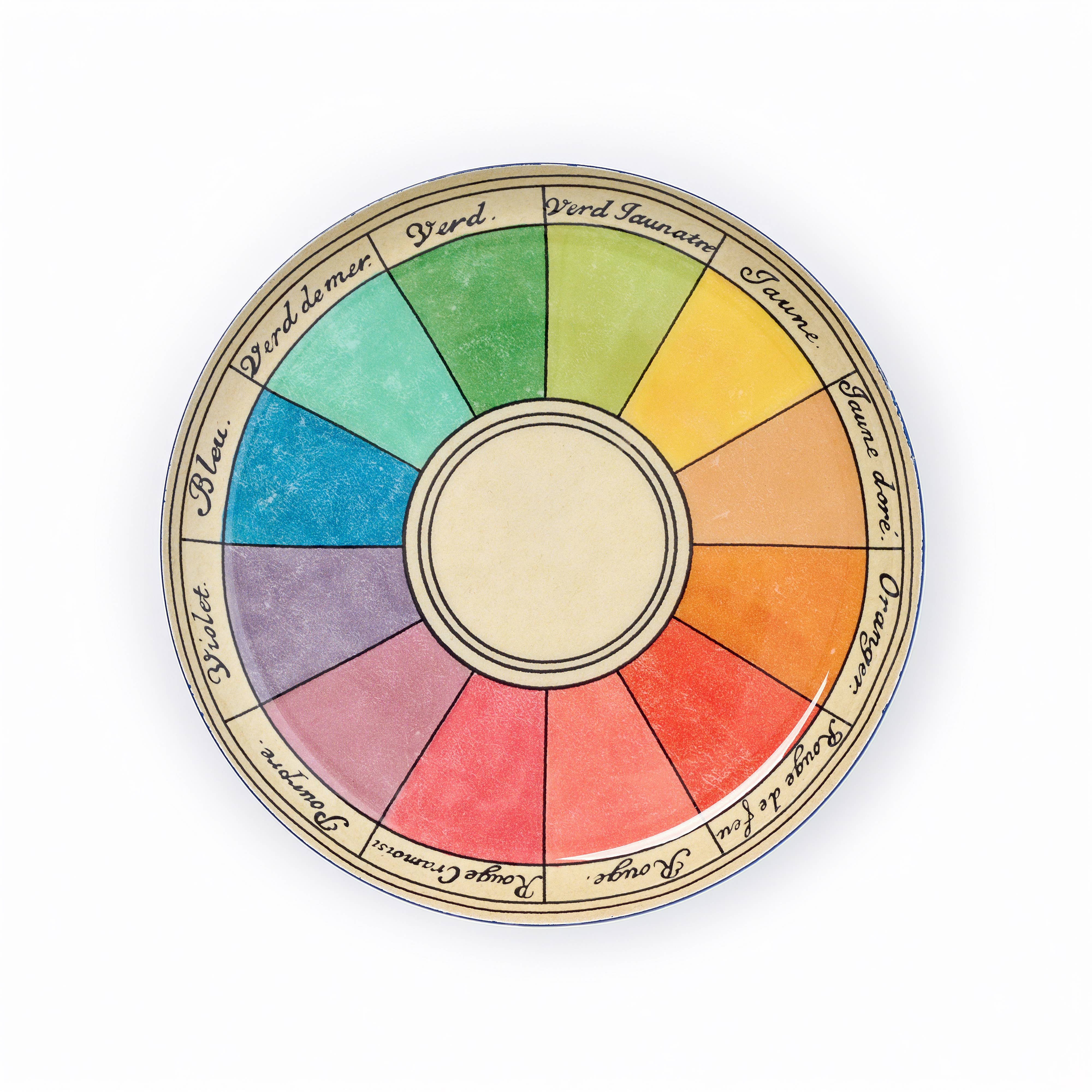8" Medium Round Enamel Tray - Cercle Chromatique