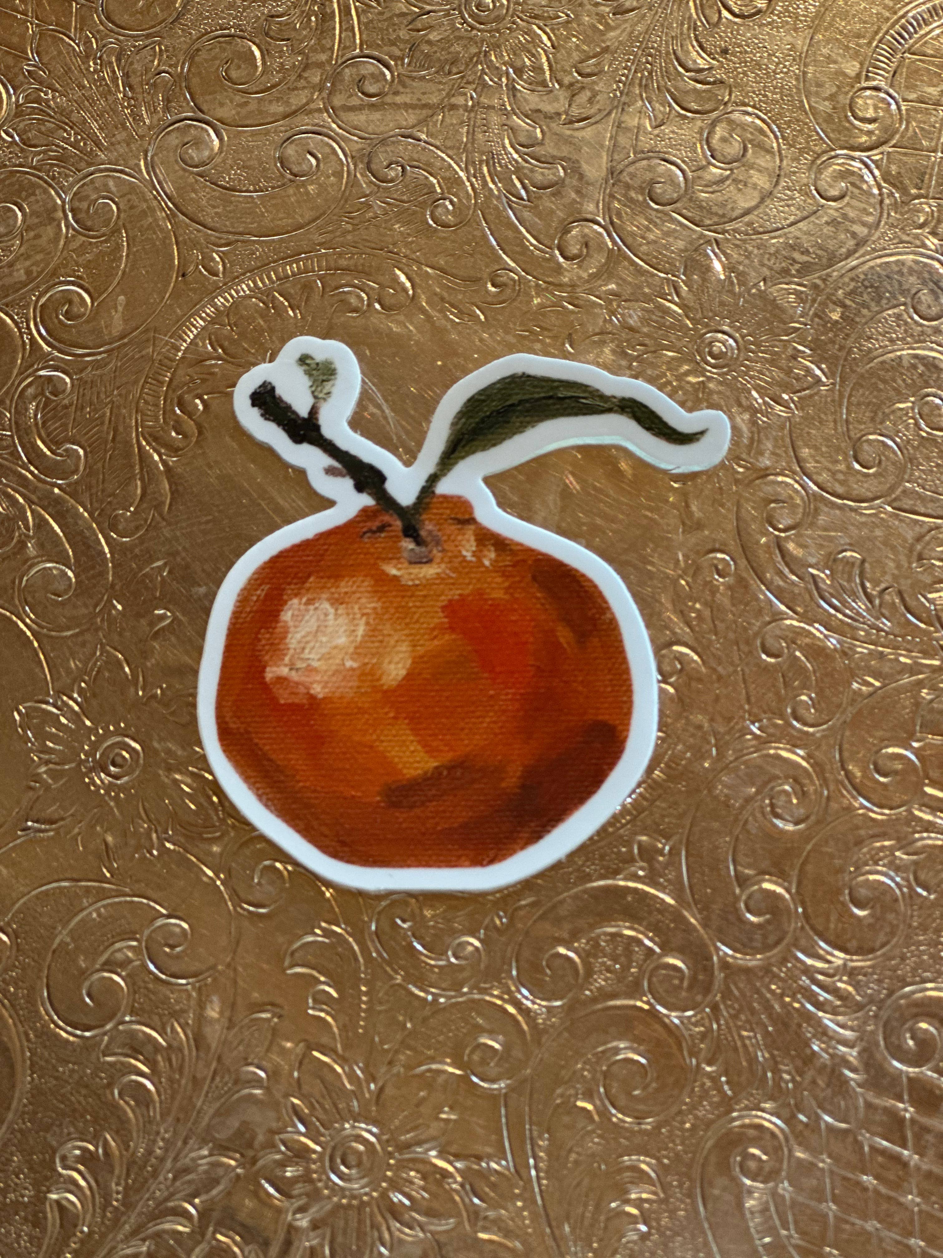 Mandarin Orange 3" Die Cut Sticker