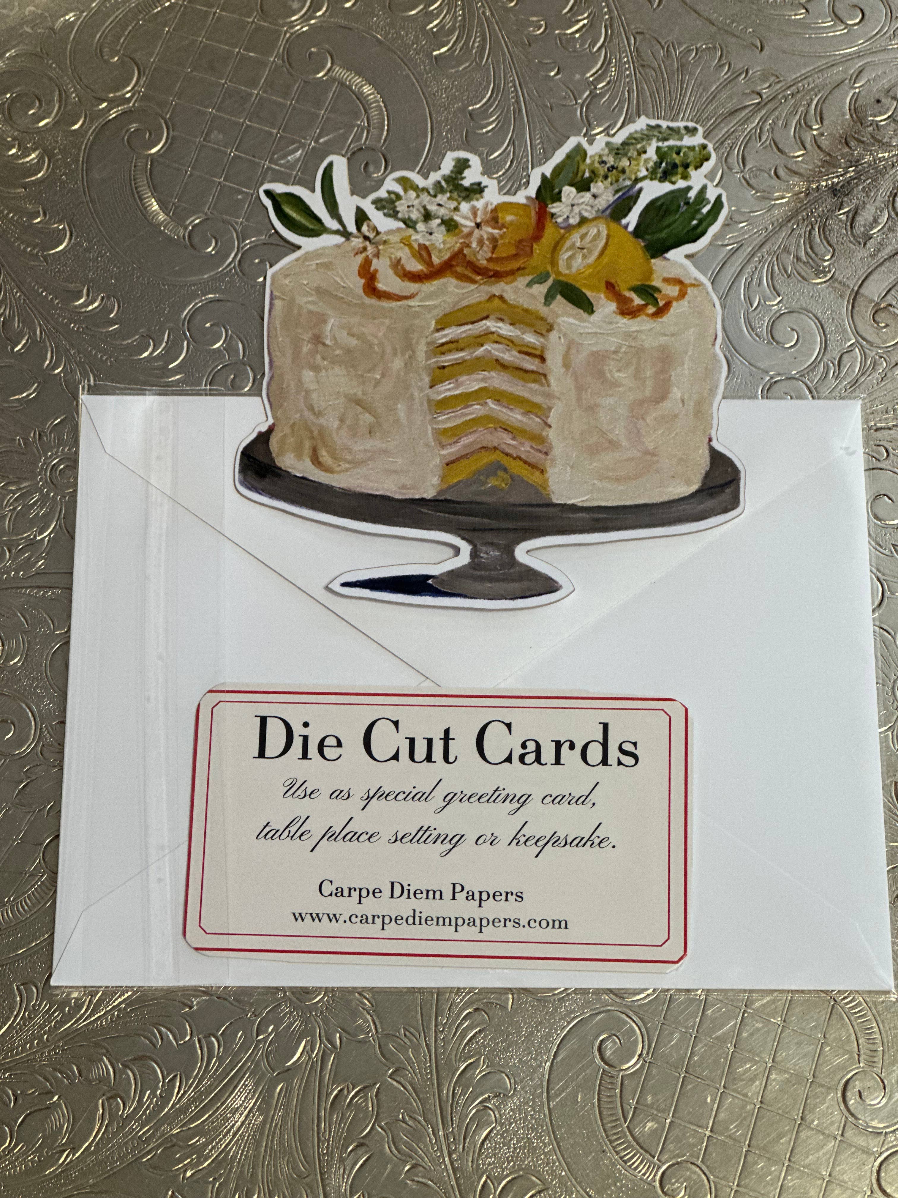 Lemon Cake Die Cut Card