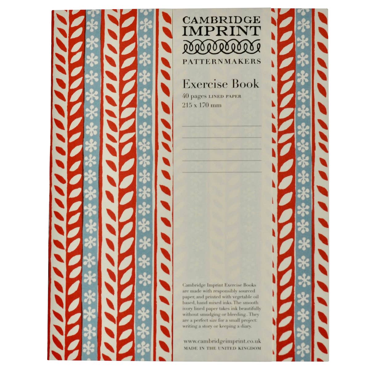 Exercise Book Merry Christmas Red and Blue (Lined)