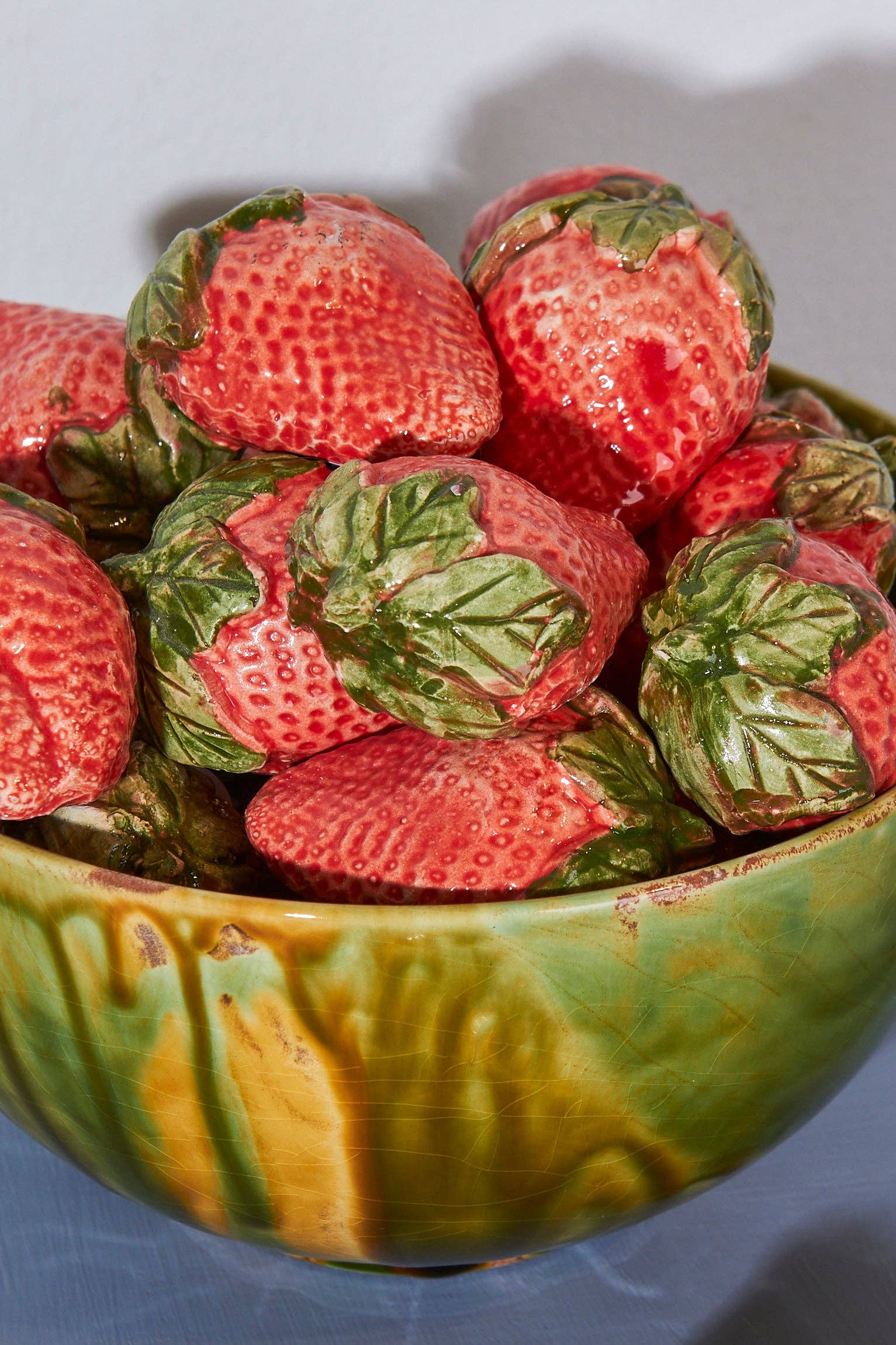 Pair of Ceramic Strawberries