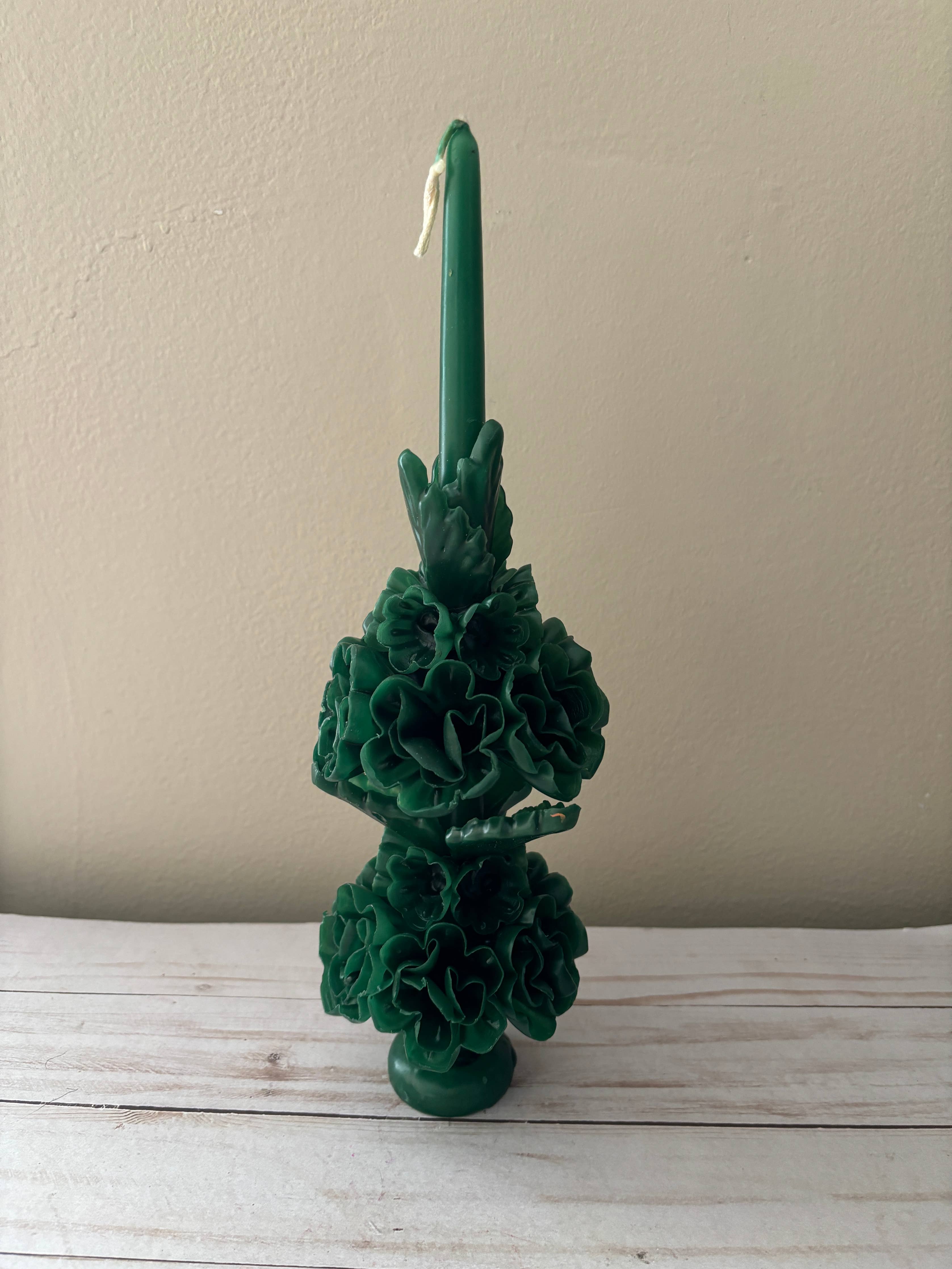 Green Large Oaxaca Marigold Candle