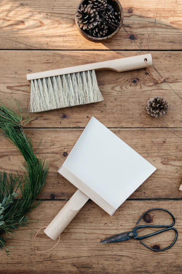 Hand Brush, Dustpan and Wall Hooks