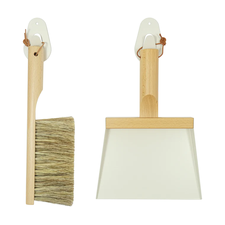 Hand Brush, Dustpan and Wall Hooks