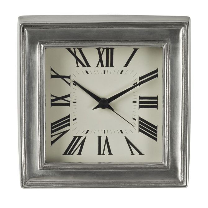 MATCH Pewter Square Alarm Clock