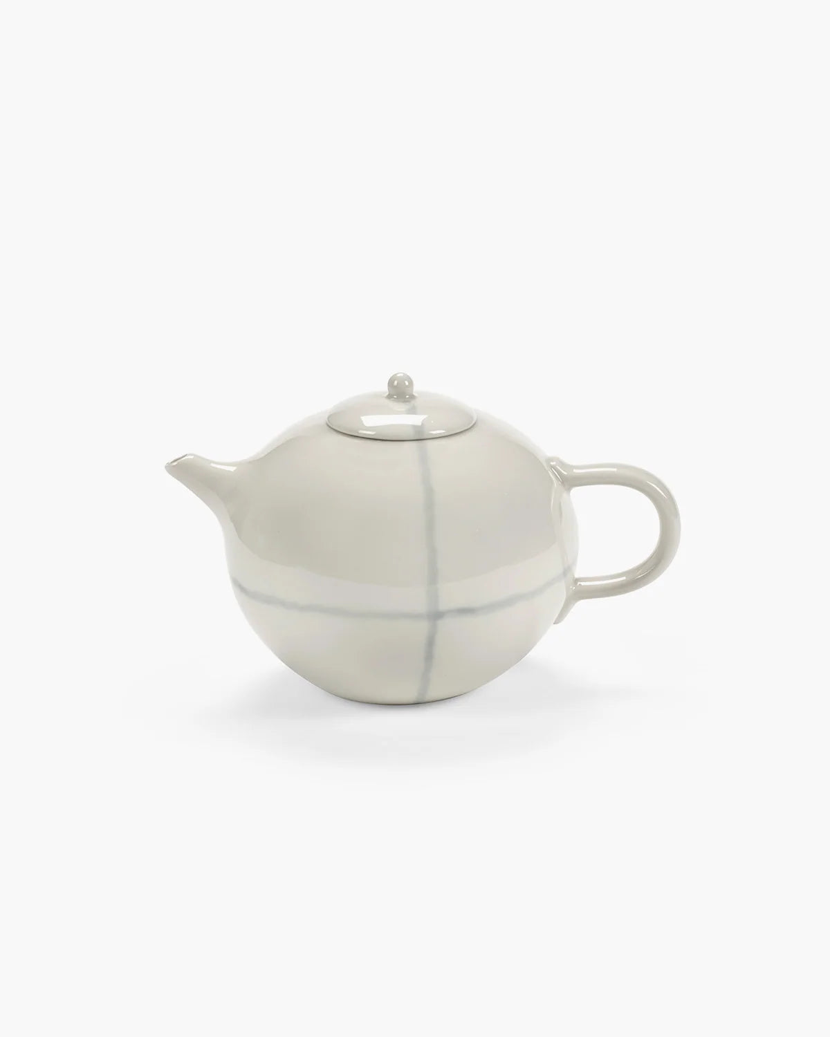 Serax Zuma porcelain teapot with a hand-stamped geometric pattern