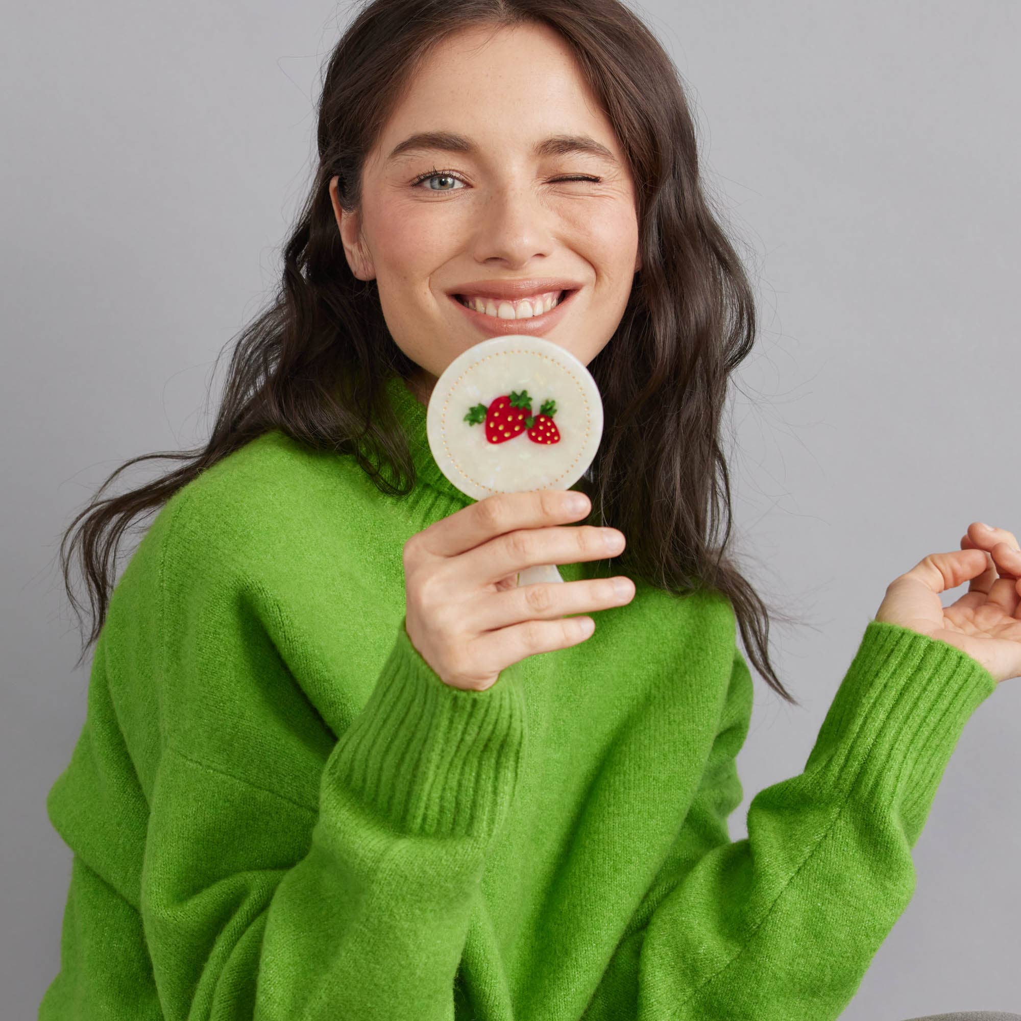 Eco Strawberry Hand Mirror