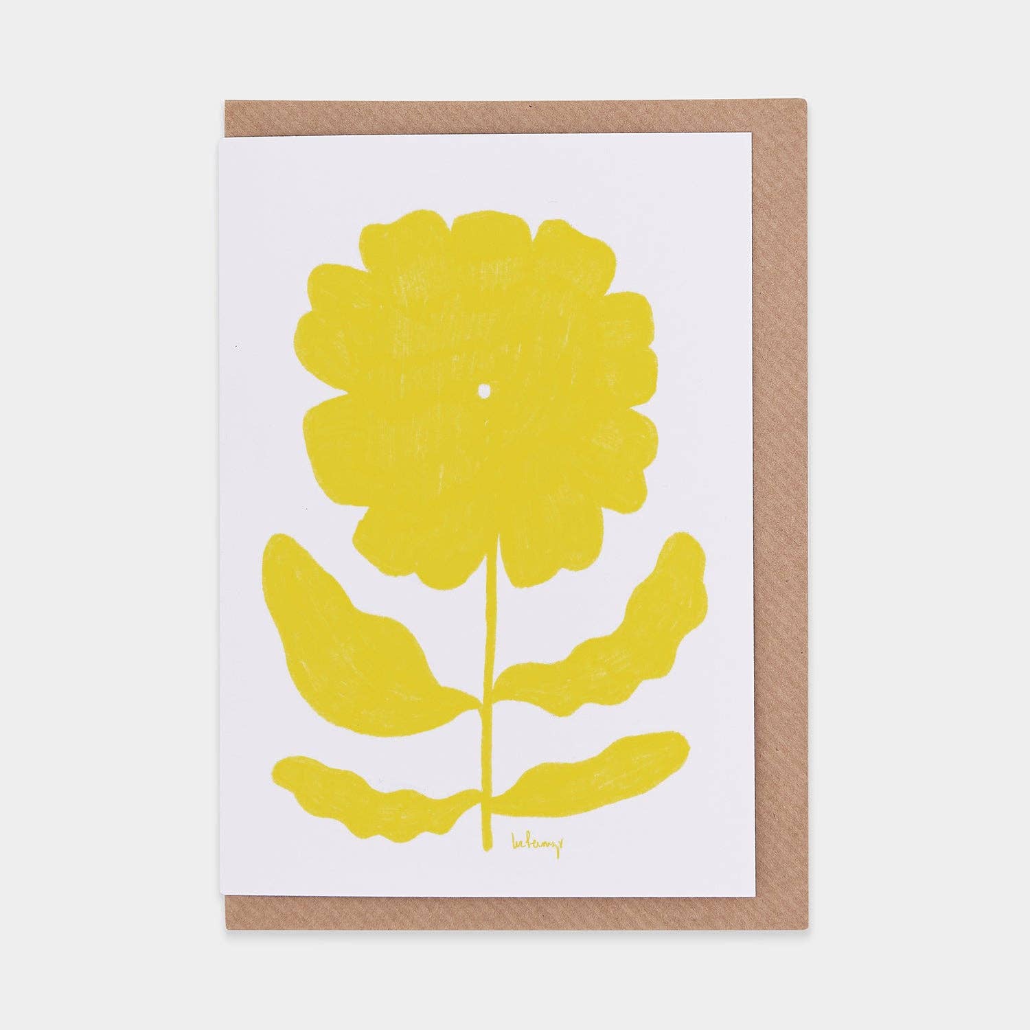 Yellow Hug Greetings Card