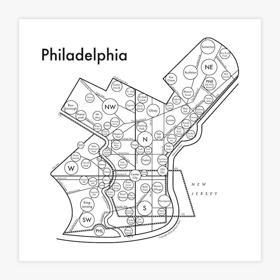 Philadelphia Map Chart