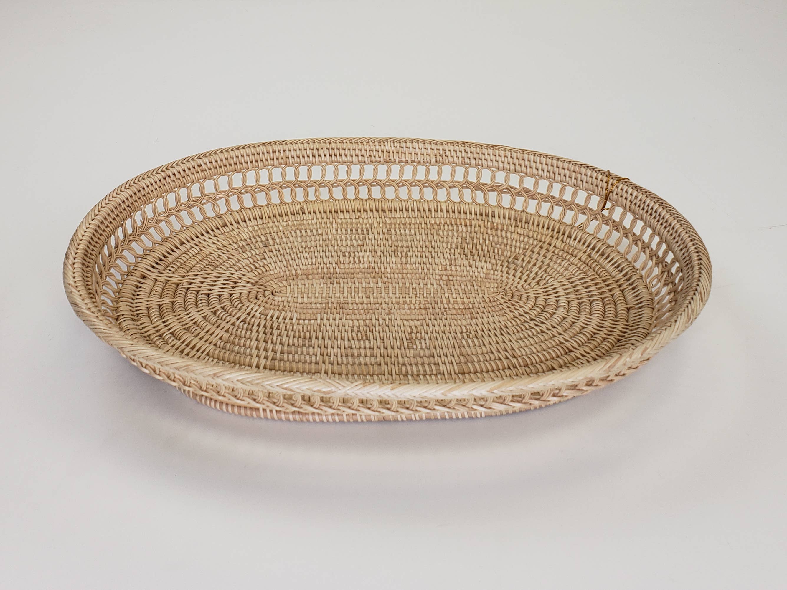 Fair Trade Handmade Decorative Oval Tray - Large