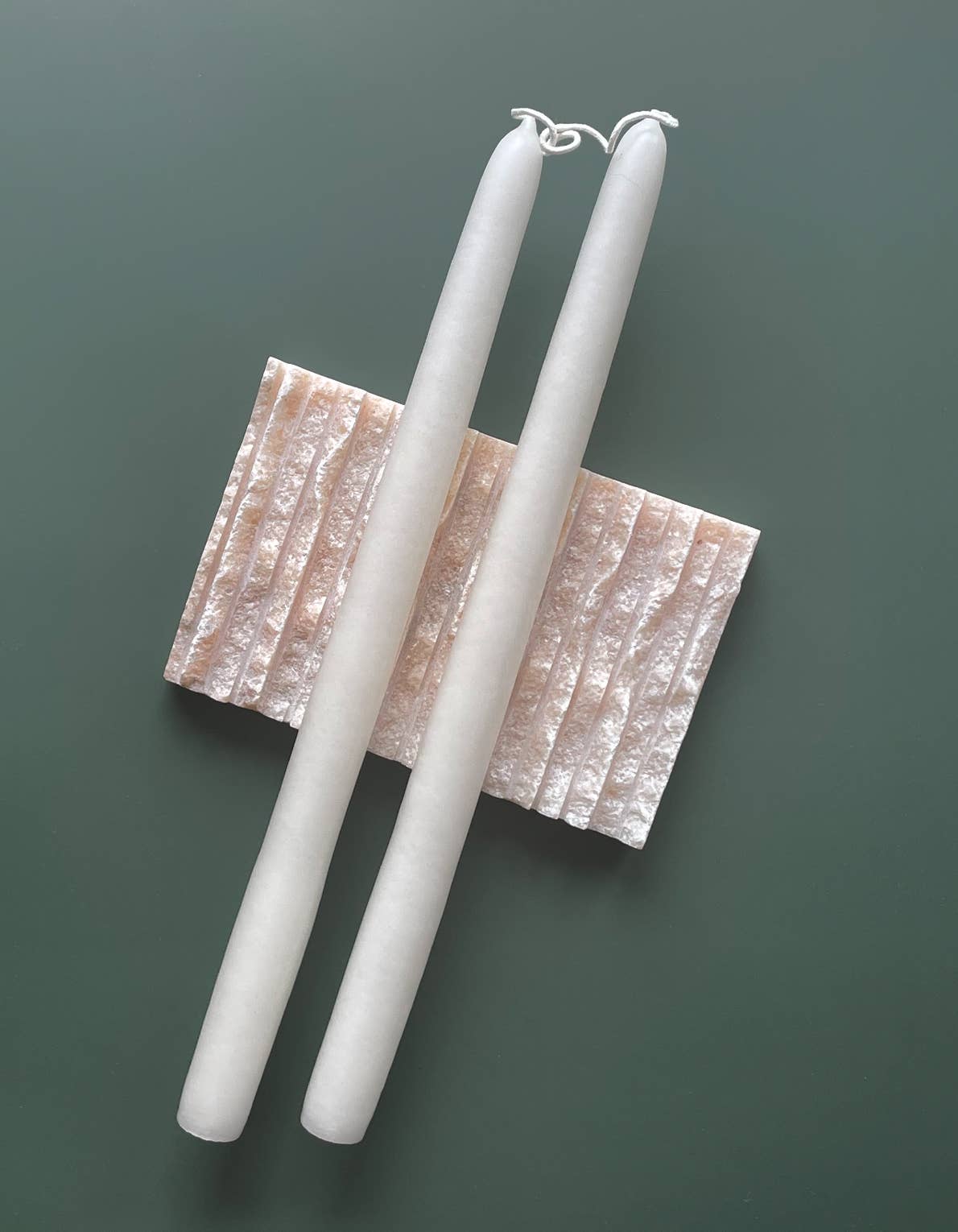 Natural White Taper Candle Pair