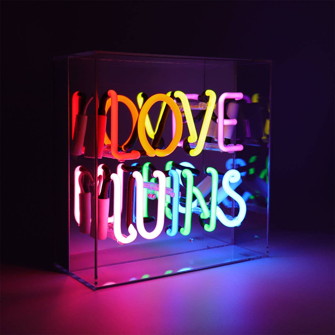 Love Wins Glass Neon Sign