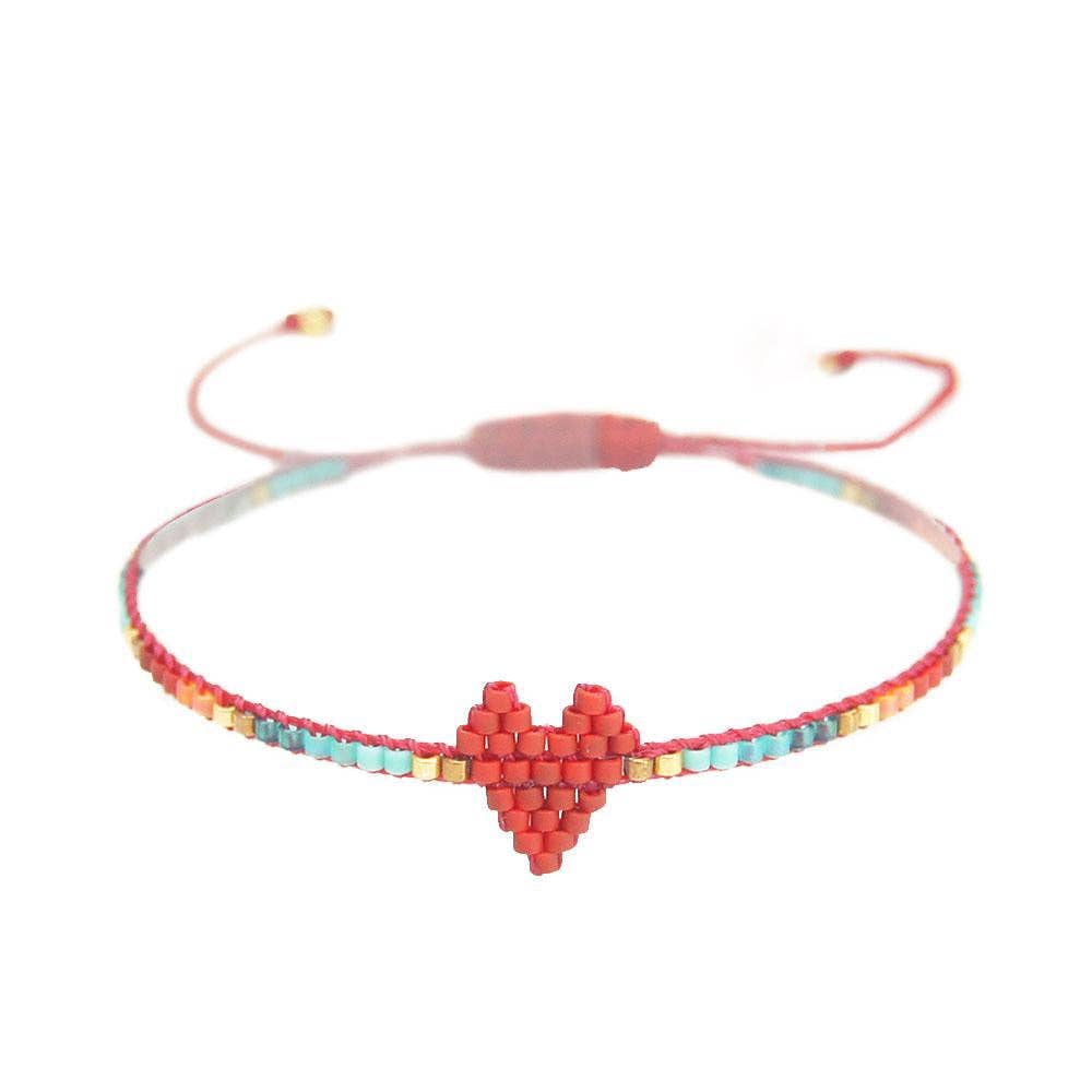 Miyuki Heart Bracelet