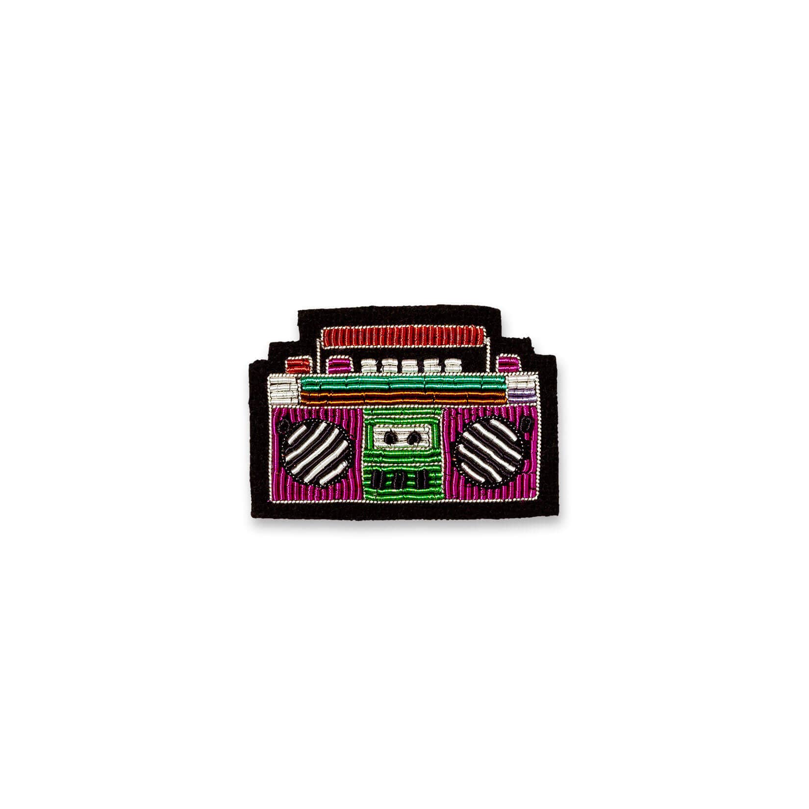 Boombox Embroidered Pin