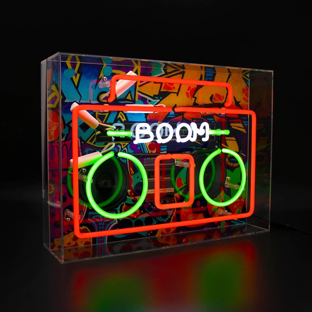 Boom Box Neon Light