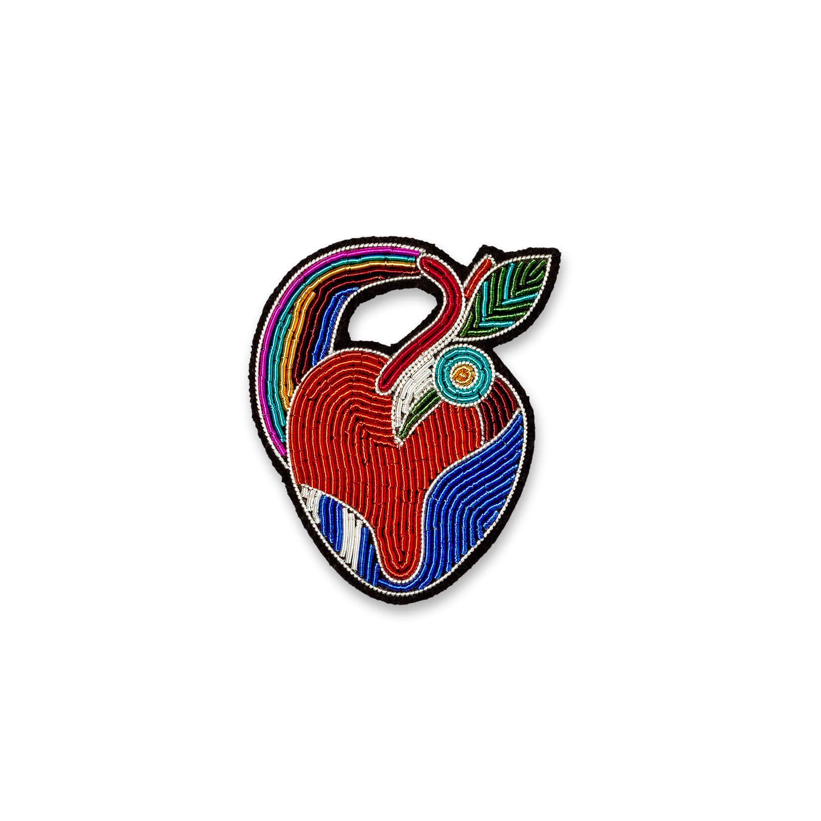 Blooming Heart Embroidered Pin