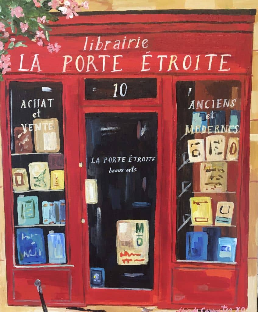 Paris Bookshop Greeting Card