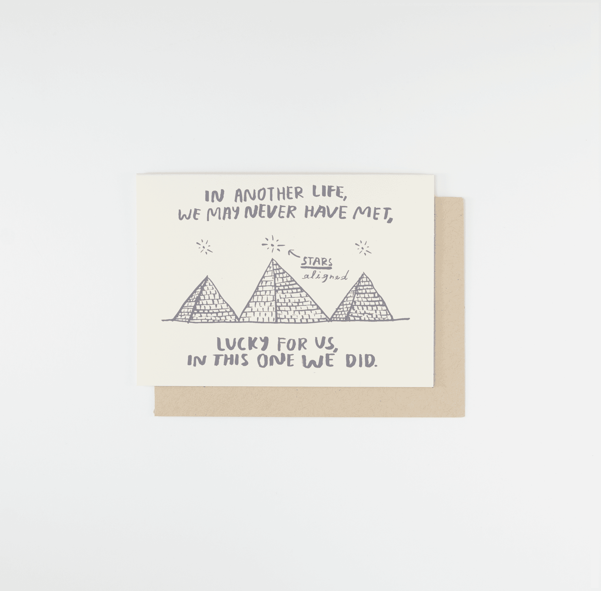 Lucky For Us Letterpress Greeting Card