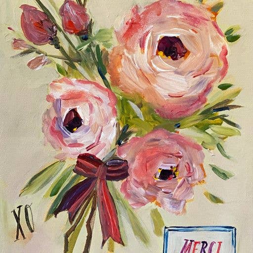 Merci Floral Greeting Card